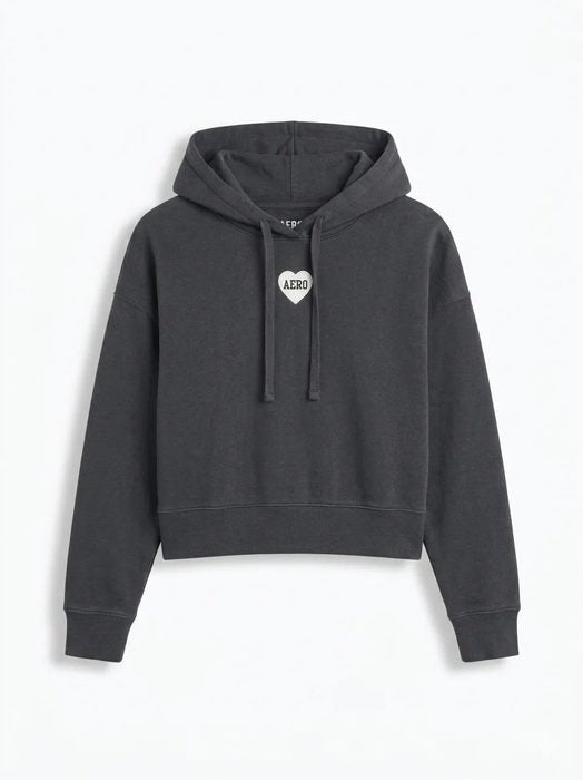 AERO GIRLS FLEEC POP OVER DARK BLACK