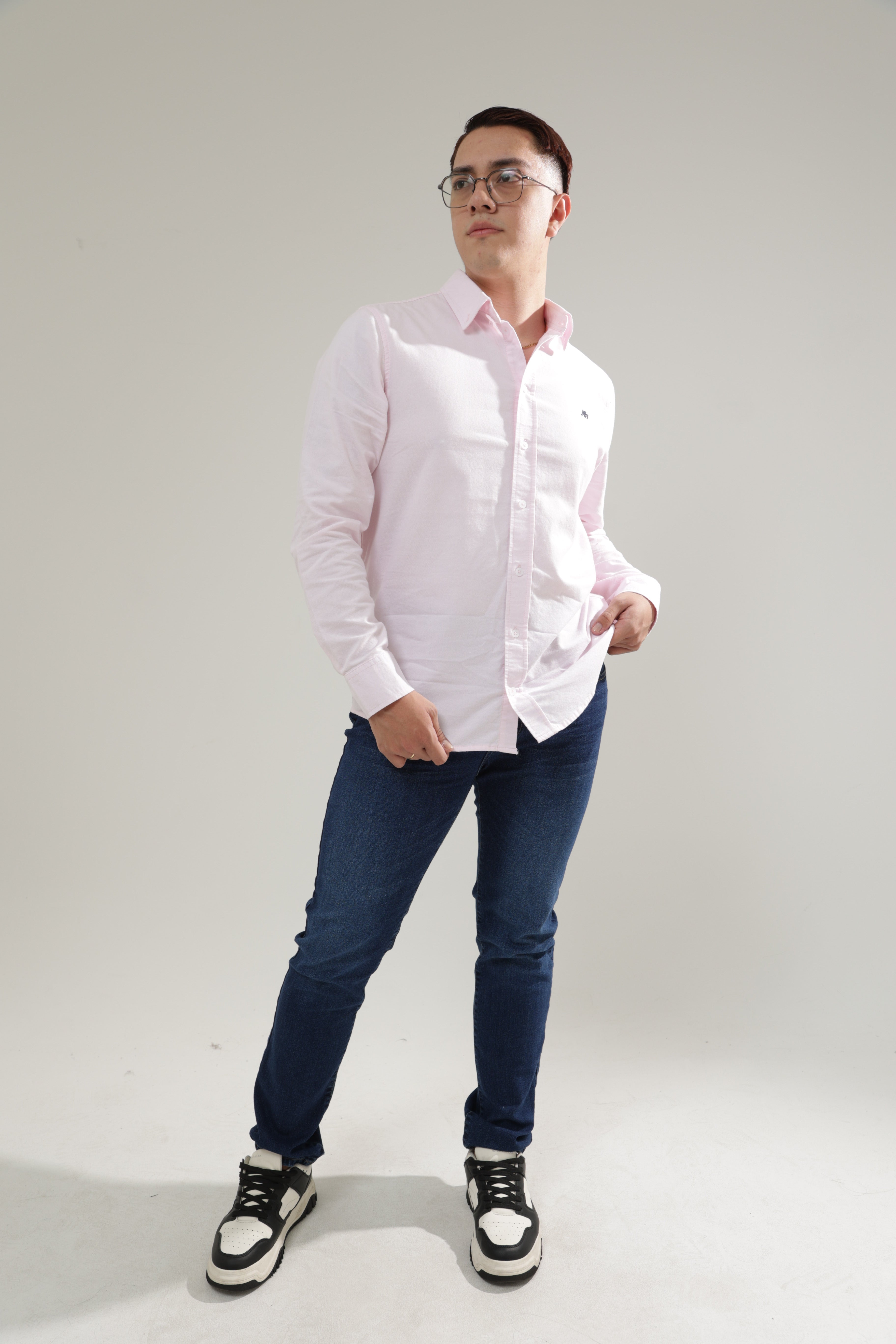 Camisa Rosada Para Hombre Aero Guys Ls Woven Shirts Sea Pink