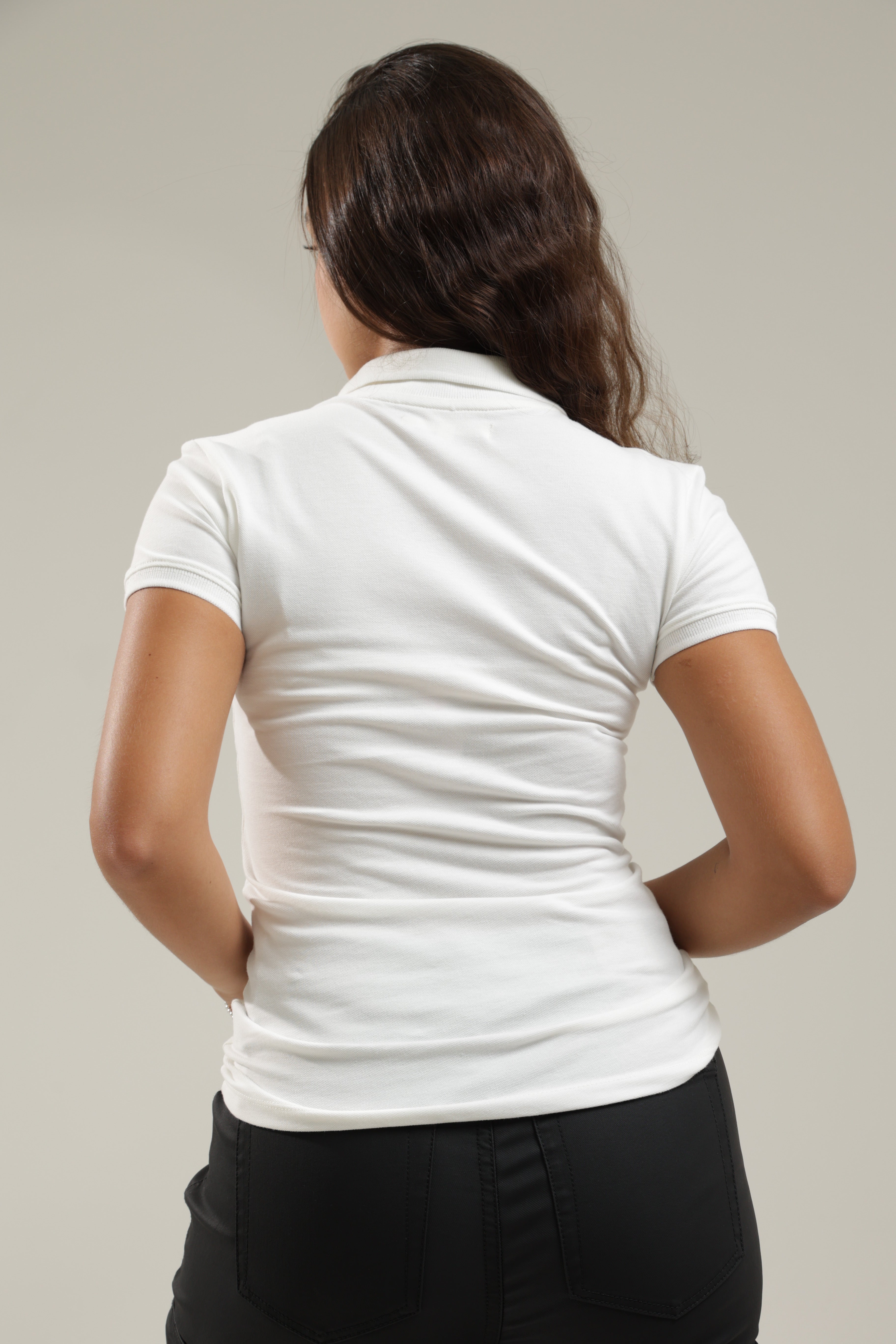 Polo Blanca Para Mujer Aeropostale Solid Polo Birch Black Logo