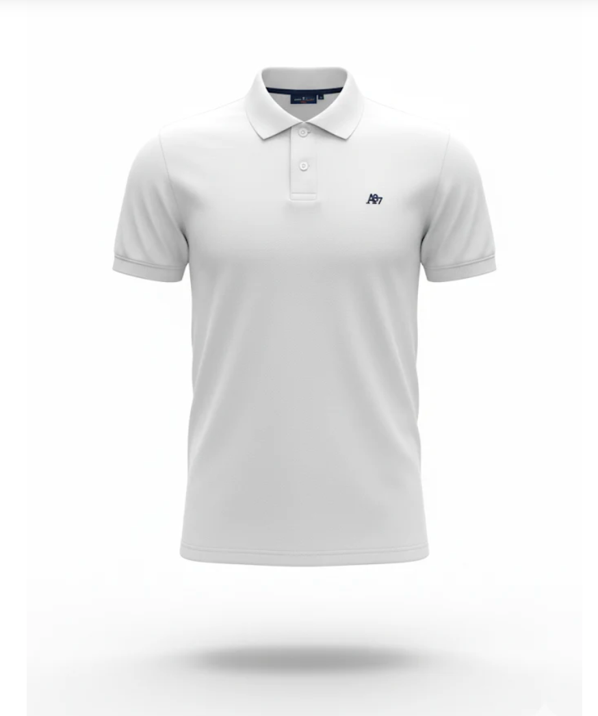 AERO GUYS SS SOLID POLO BLEACH