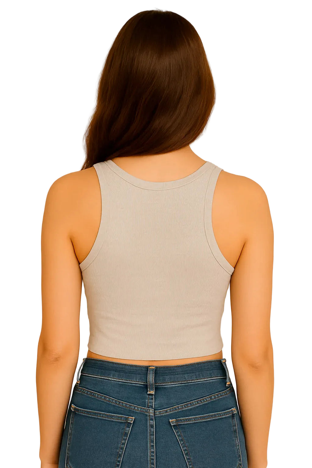 Top Mujer Gris Aero Fashion Bare Solid Light Heather Grey 1260