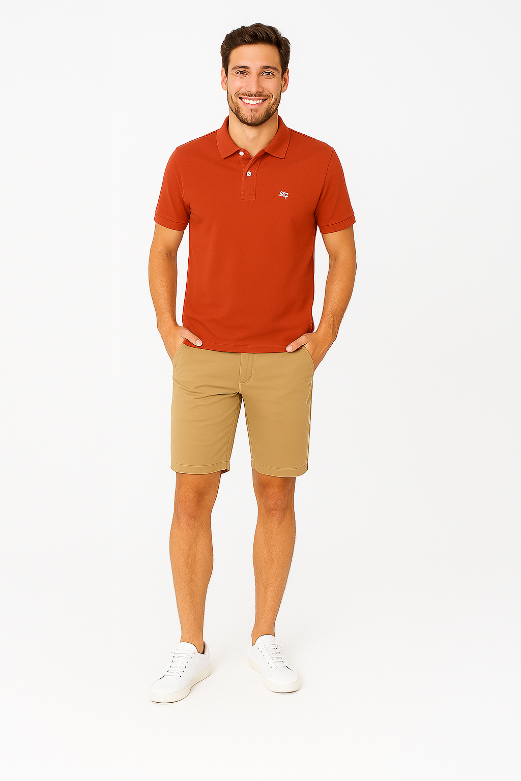 Camiseta Polo Para Hombre Terracotta Aero Guys Ss Solid Polo Burn Brick