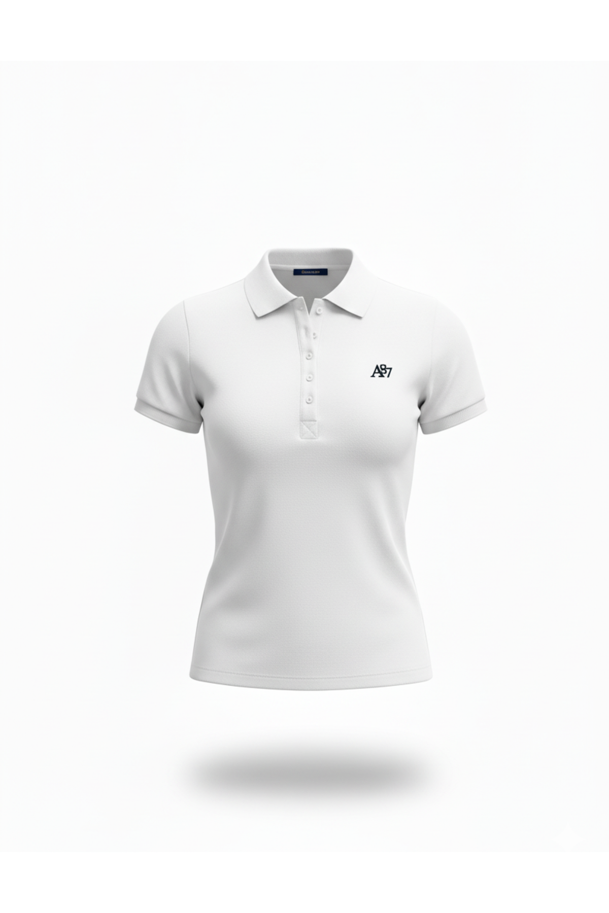 Polo Para Mujer Aeropostale Color Blanco Hueso Solid Black Logo