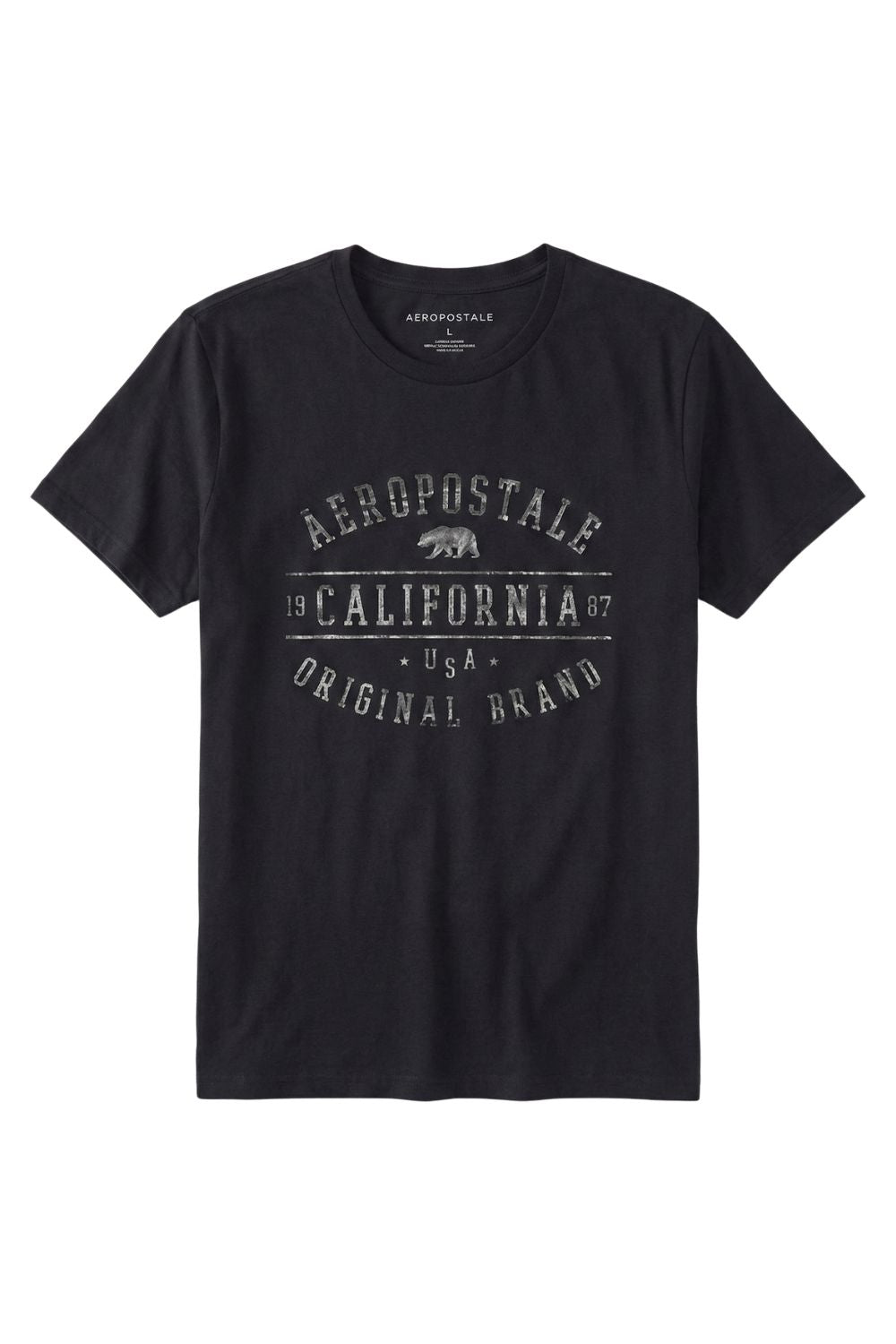 Camiseta Para Hombre Aero Level 2 Graphic Tees Dark Black 3962