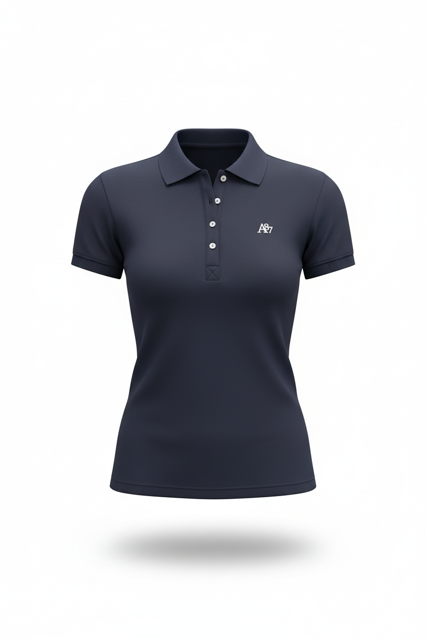 Polo Azul Oscuro Para Mujer Aeropostale Solid Polo Cadet Navy 4164