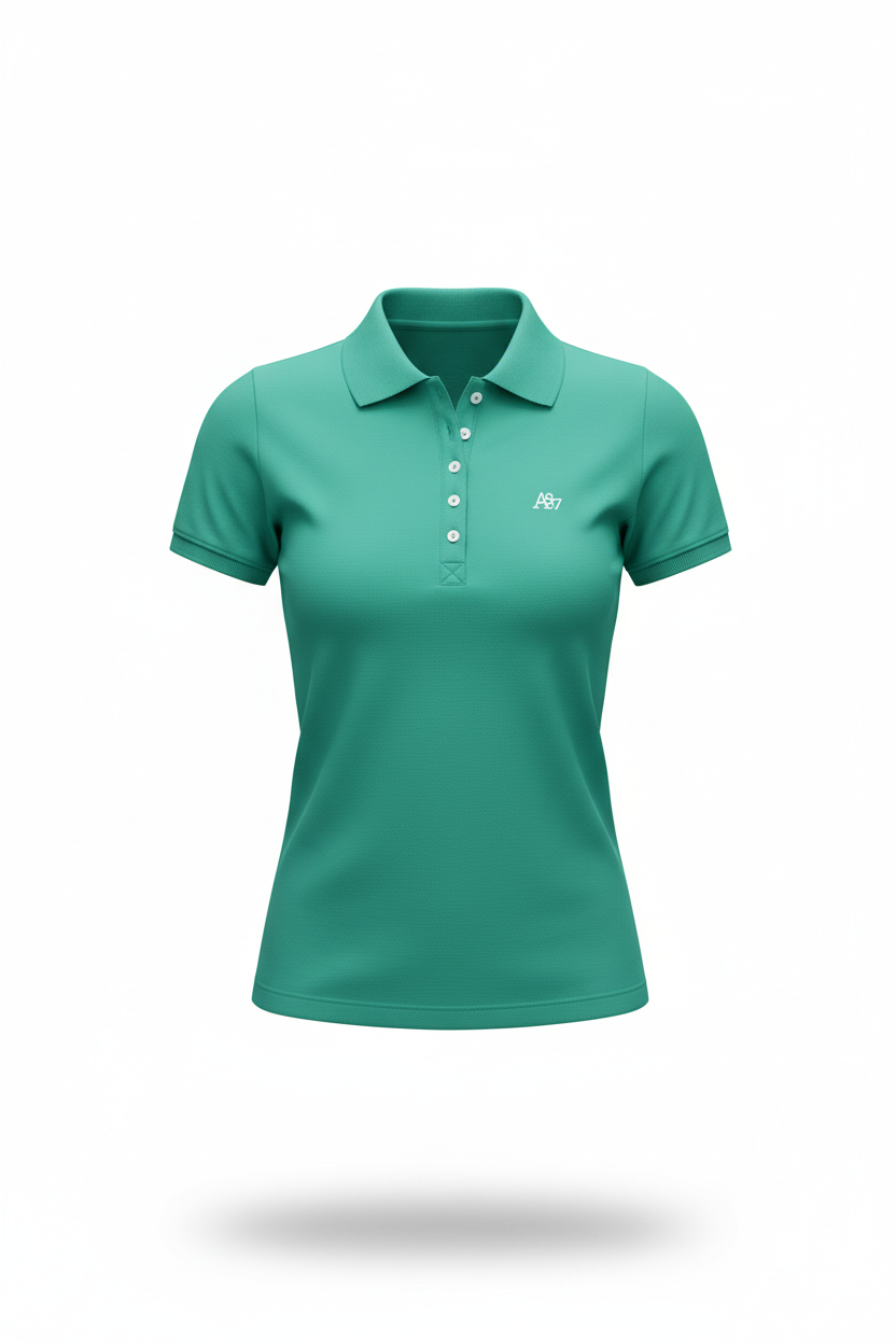 Camiseta Polo Para Mujer Aero Solid Polo Turquoise Green