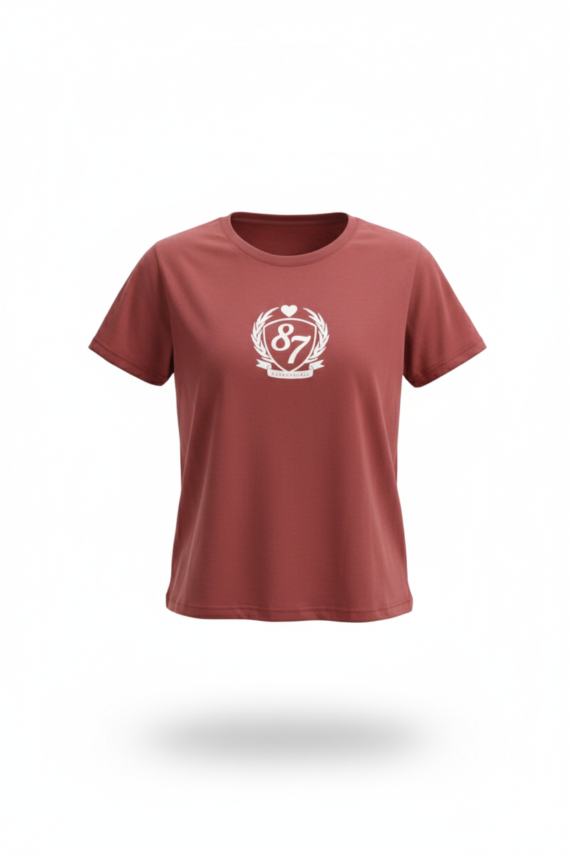 Camiseta Vinotinto Para Mujer Aeropostale  Graphic Level 1 Earth Red 6800