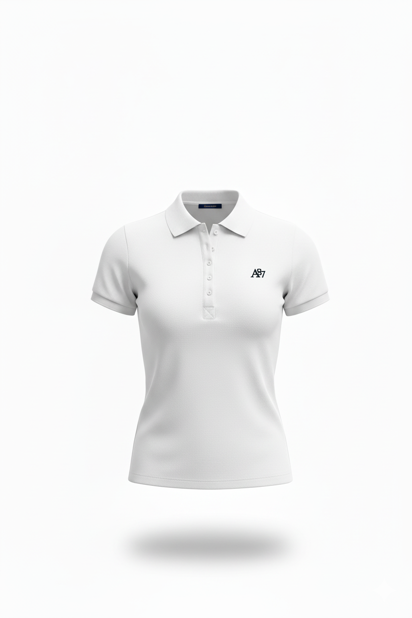 Polo Blanca Para Mujer Aeropostale Solid Polo Birch Black Logo