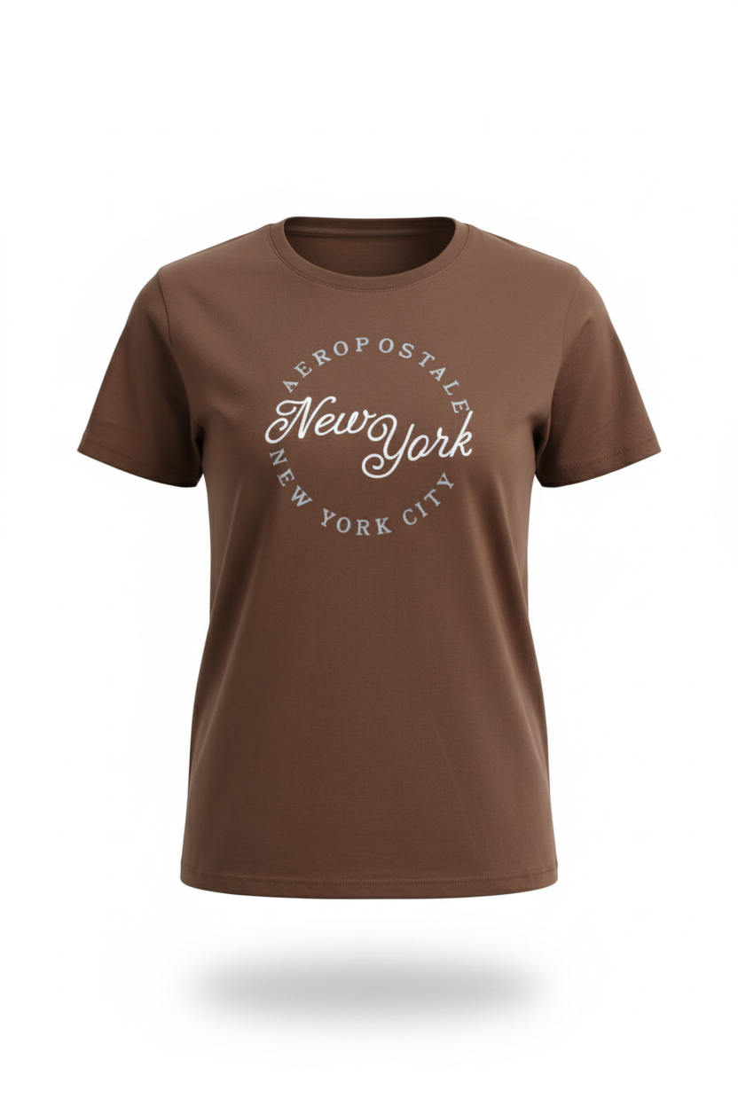 Camiseta Marron Para Hombre Aeropostale Graphic Level 2 Baked Clay 6783