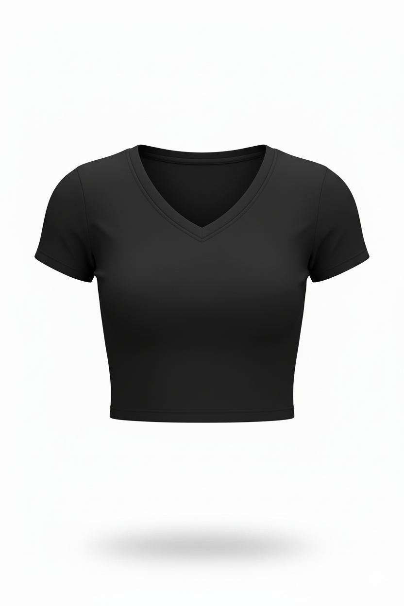 Top Negro Para Mujer Aero Girls Fashion Ss Dark Black 4502
