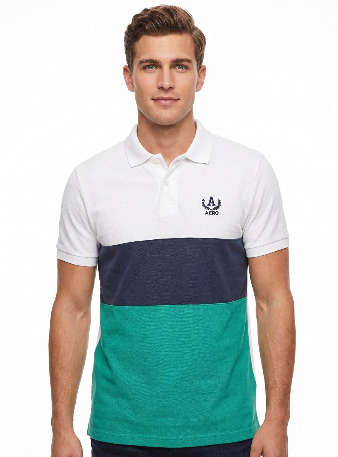 AERO GUYS SS NOVELTY POLO BLEACH