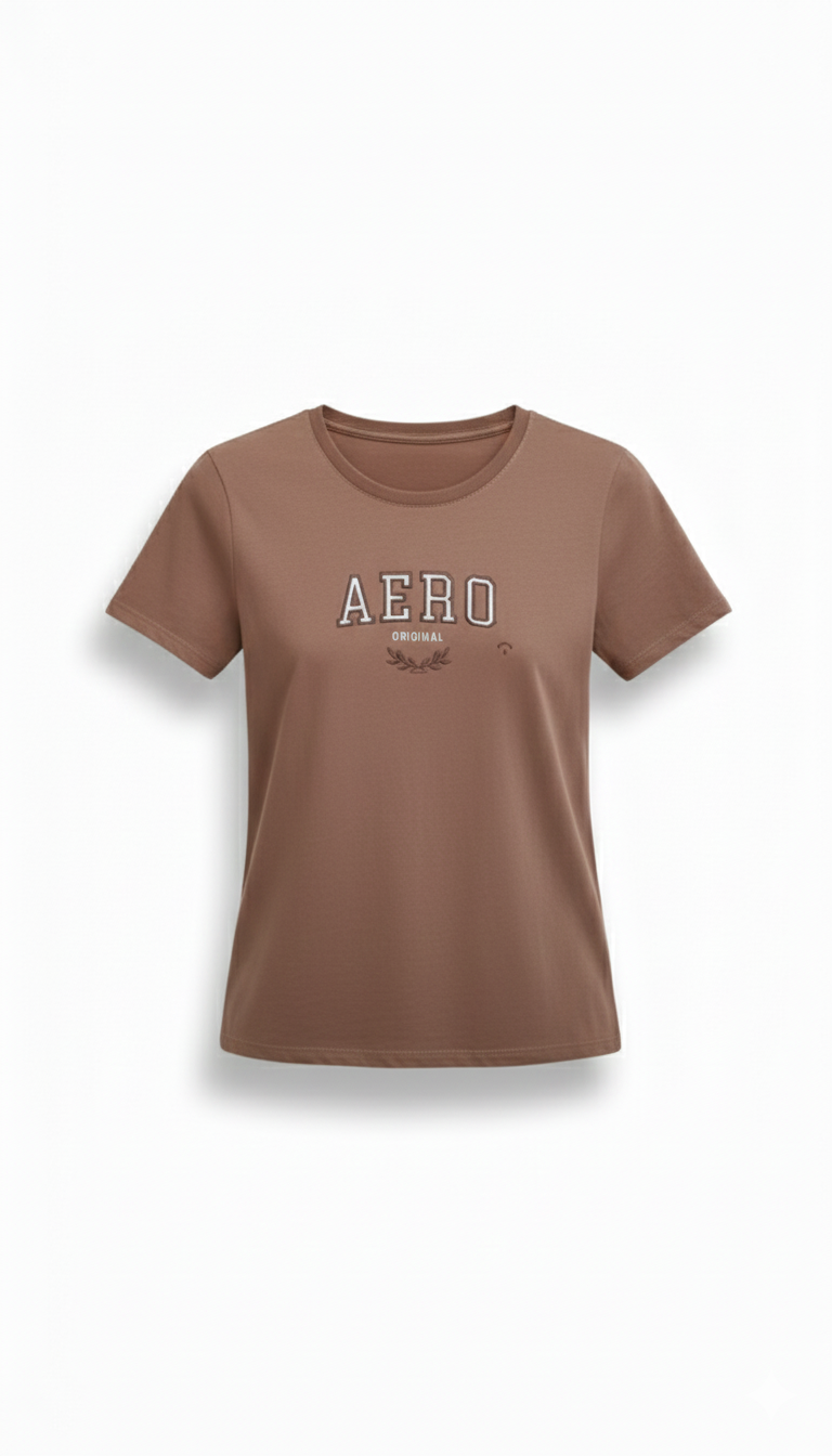 Camiseta Para Mujer Aero Graphic Level 2 Mocha Mousse