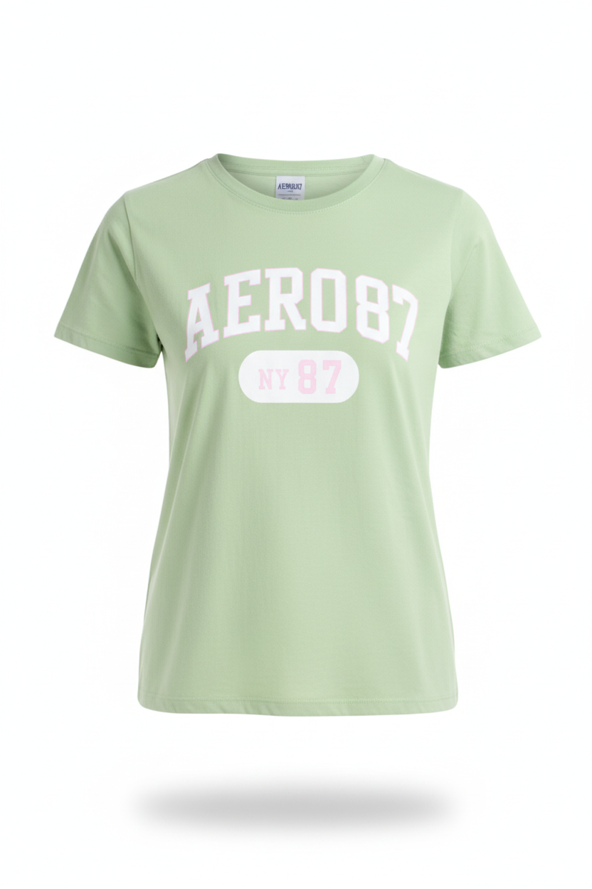 Camiseta Verde Para Mujer Aeropostale  Graphic Level 1 Green Turquoise 3100