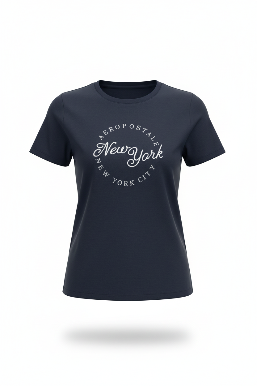 Camiseta Azul oscuro Para Mujer Aeropostale Graphic Level 2 Cadet Navy 6783