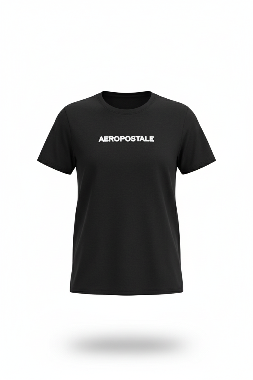 Camiseta Negra Para Mujer Aero Graphic Level 2 Dark Black 7024