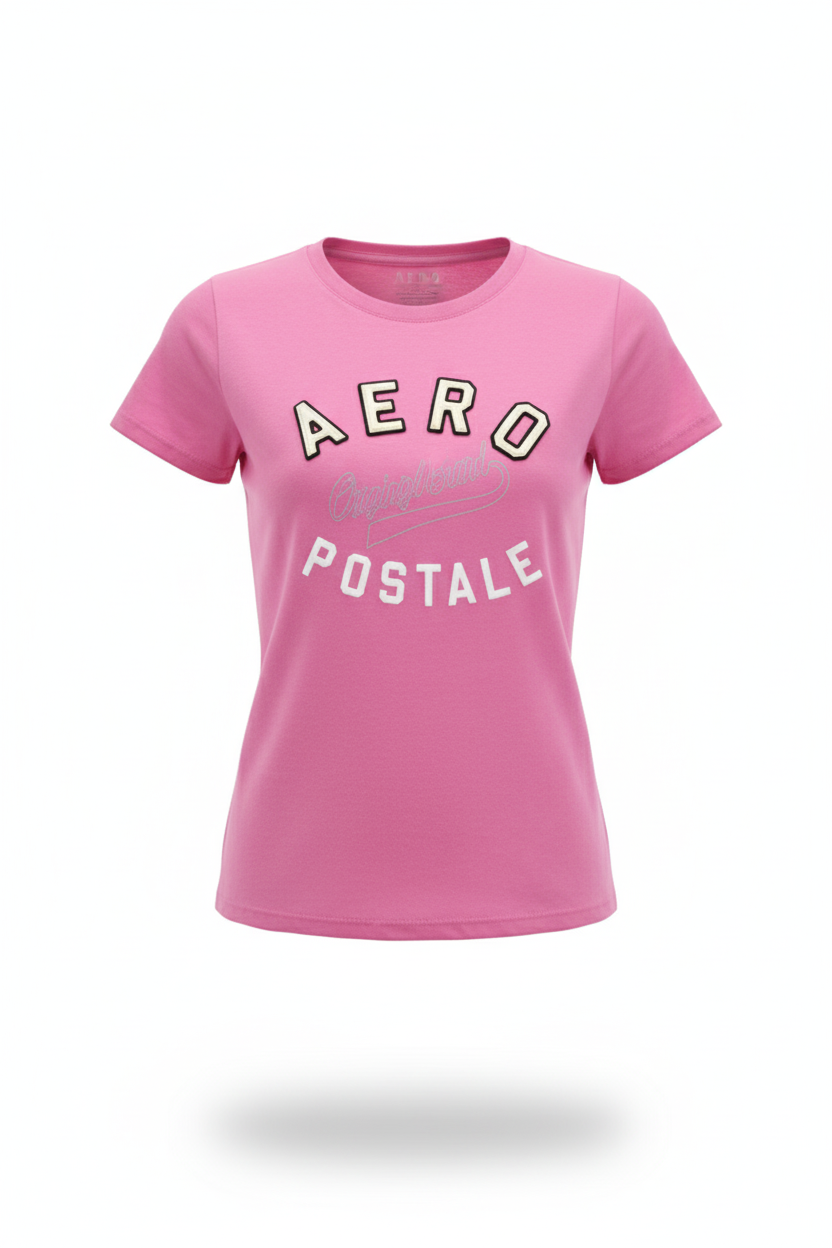 Camiseta Rosado Oscuro Para Mujer Aeropostale Graphic Level 2 Phlox Pink 6771