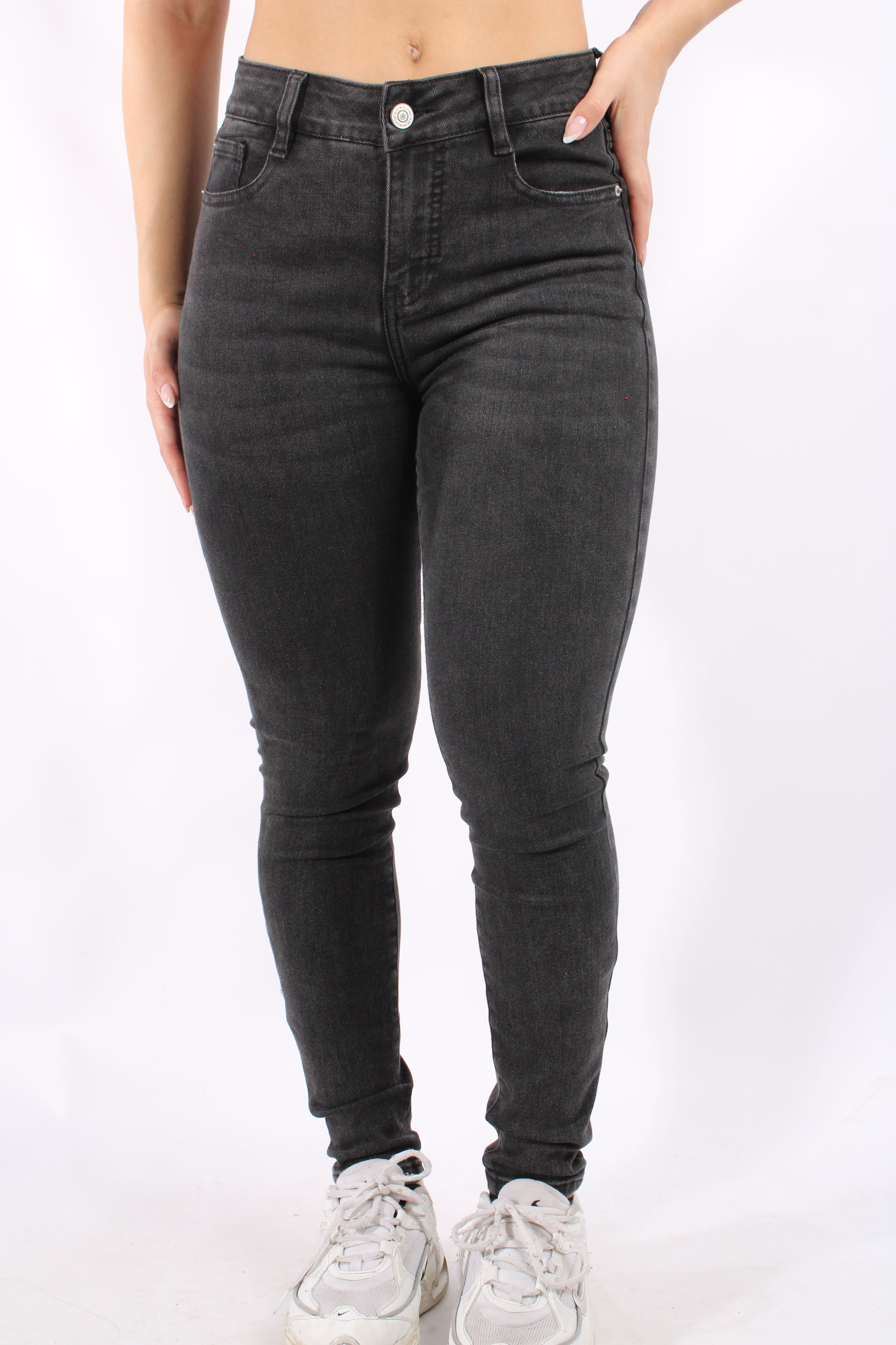Jean Para Mujer Aeropostale Girls Fashion Basic Skinny Dark Black 9551