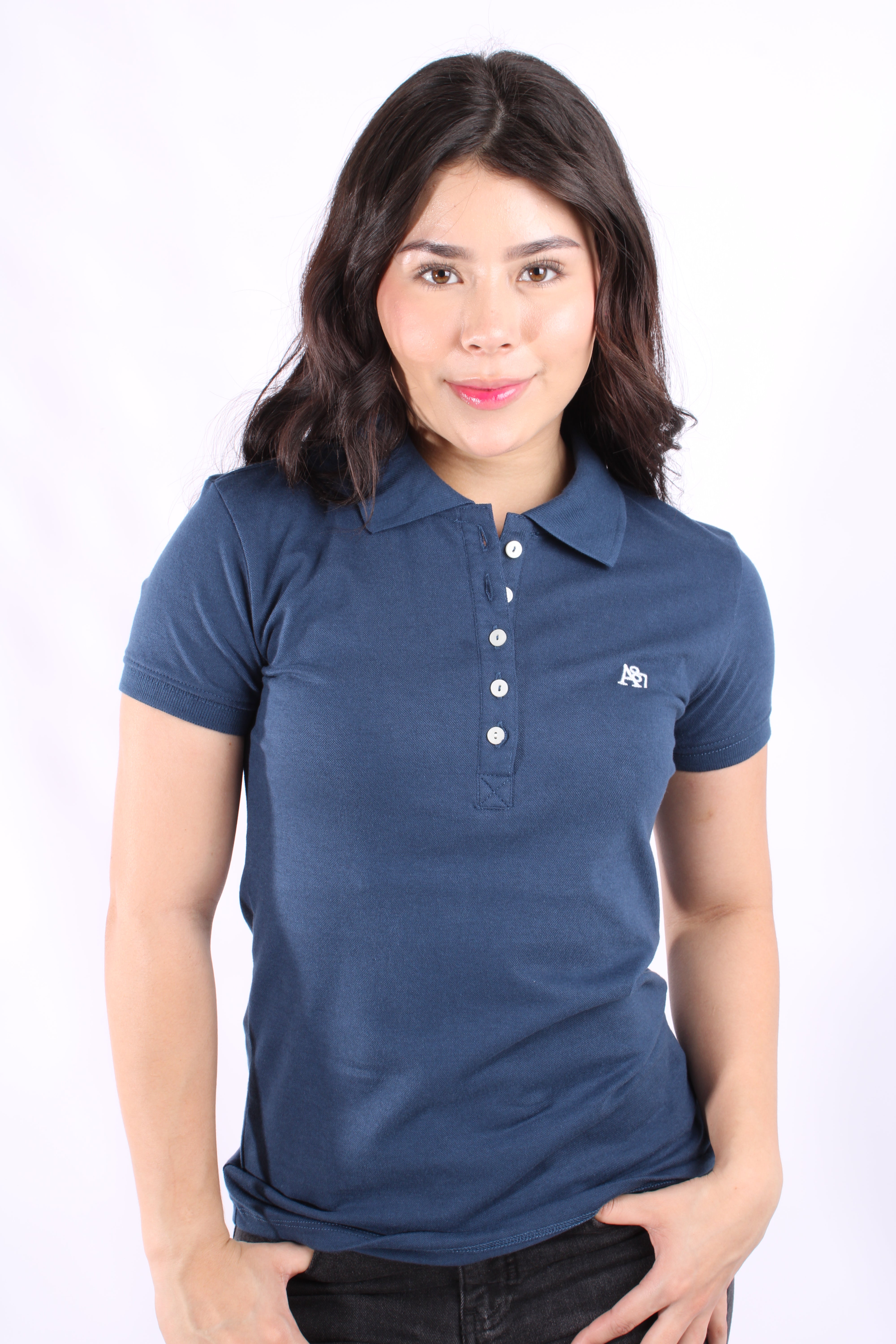 Polo Azul Para Mujer Aeropostale Solid Polo Estate Blue 4164