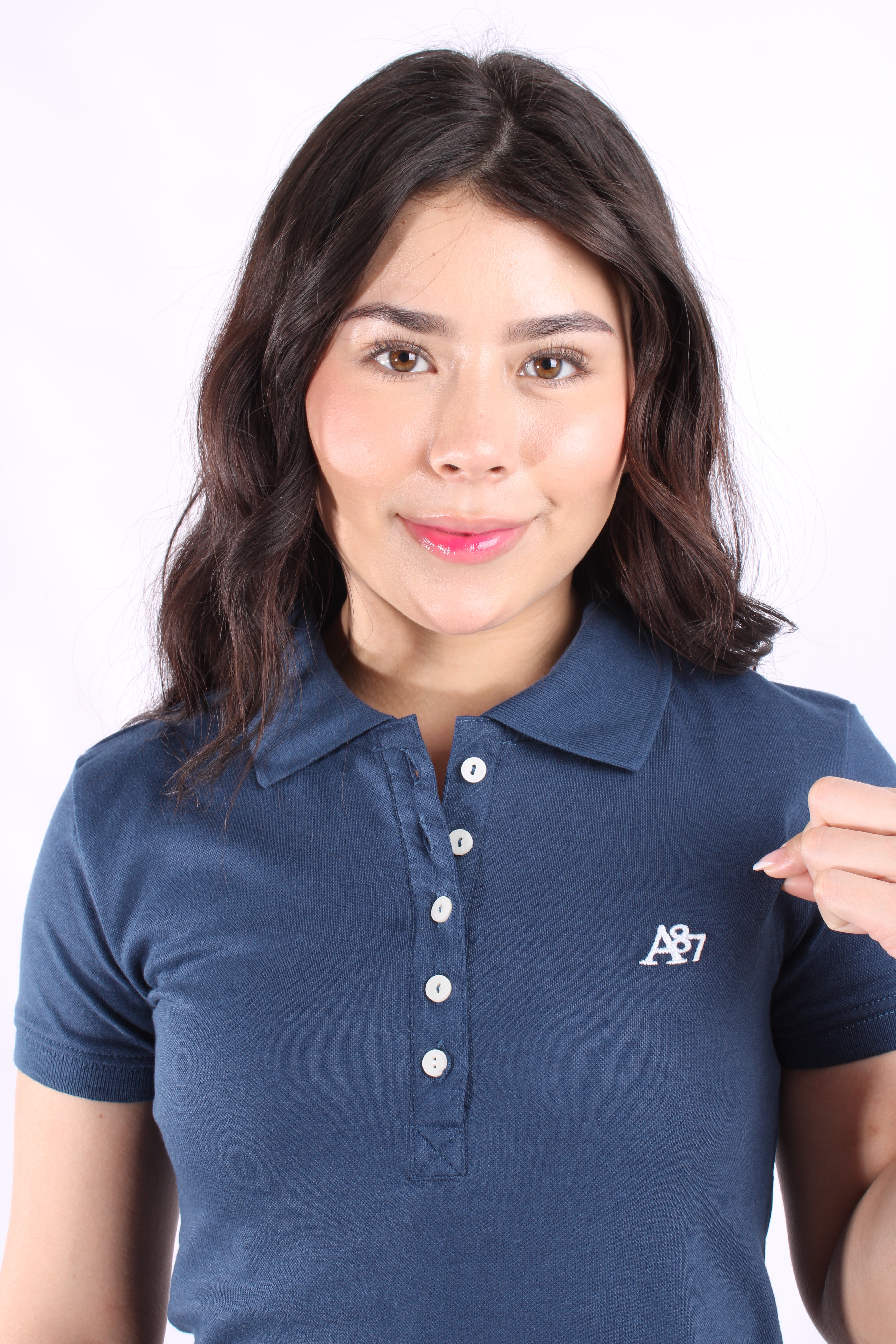 Polo Azul Para Mujer Aeropostale Solid Polo Estate Blue 4164