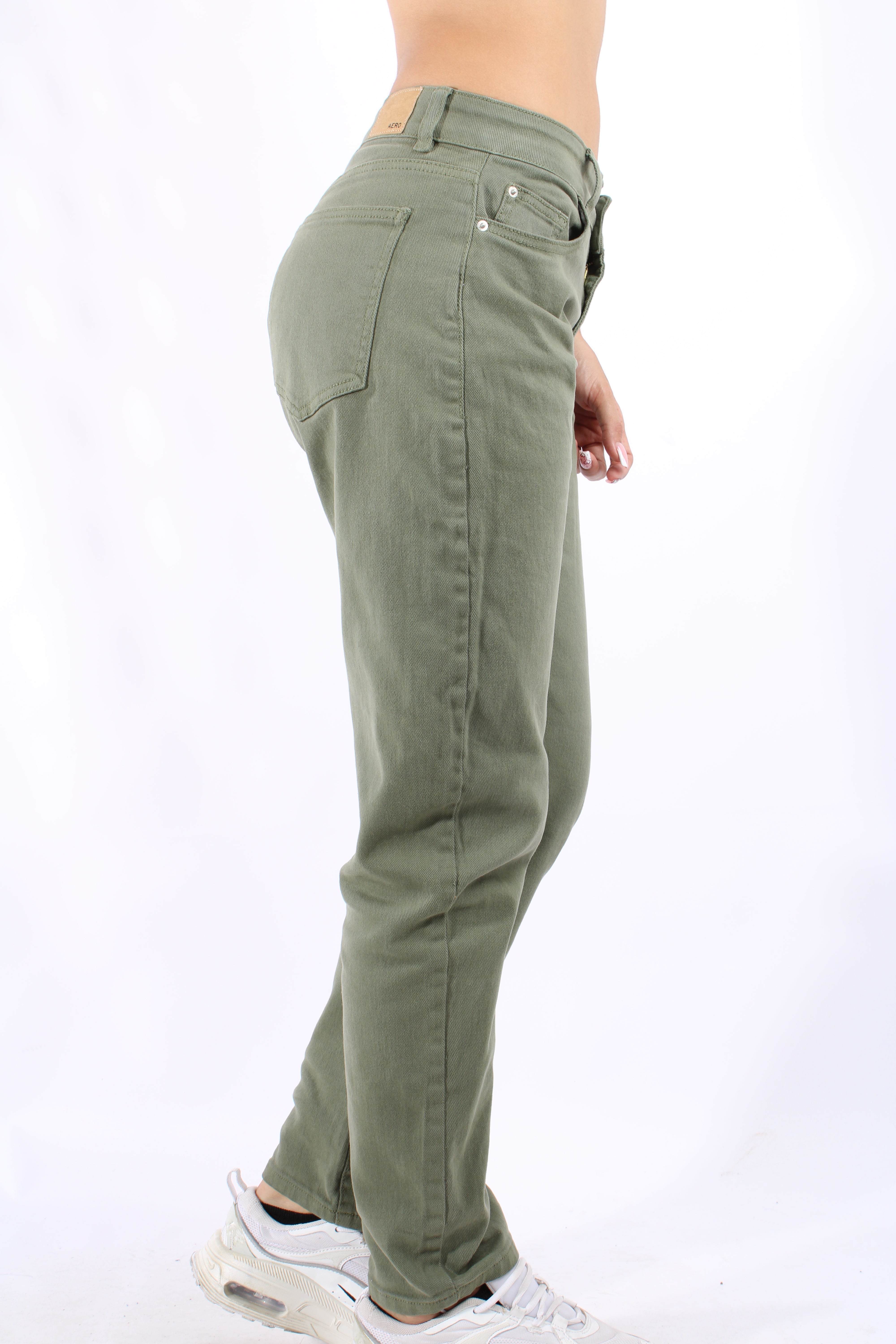 Jean Verde Para Mujer Aeropostale Girls Fashion Mom Green 9534