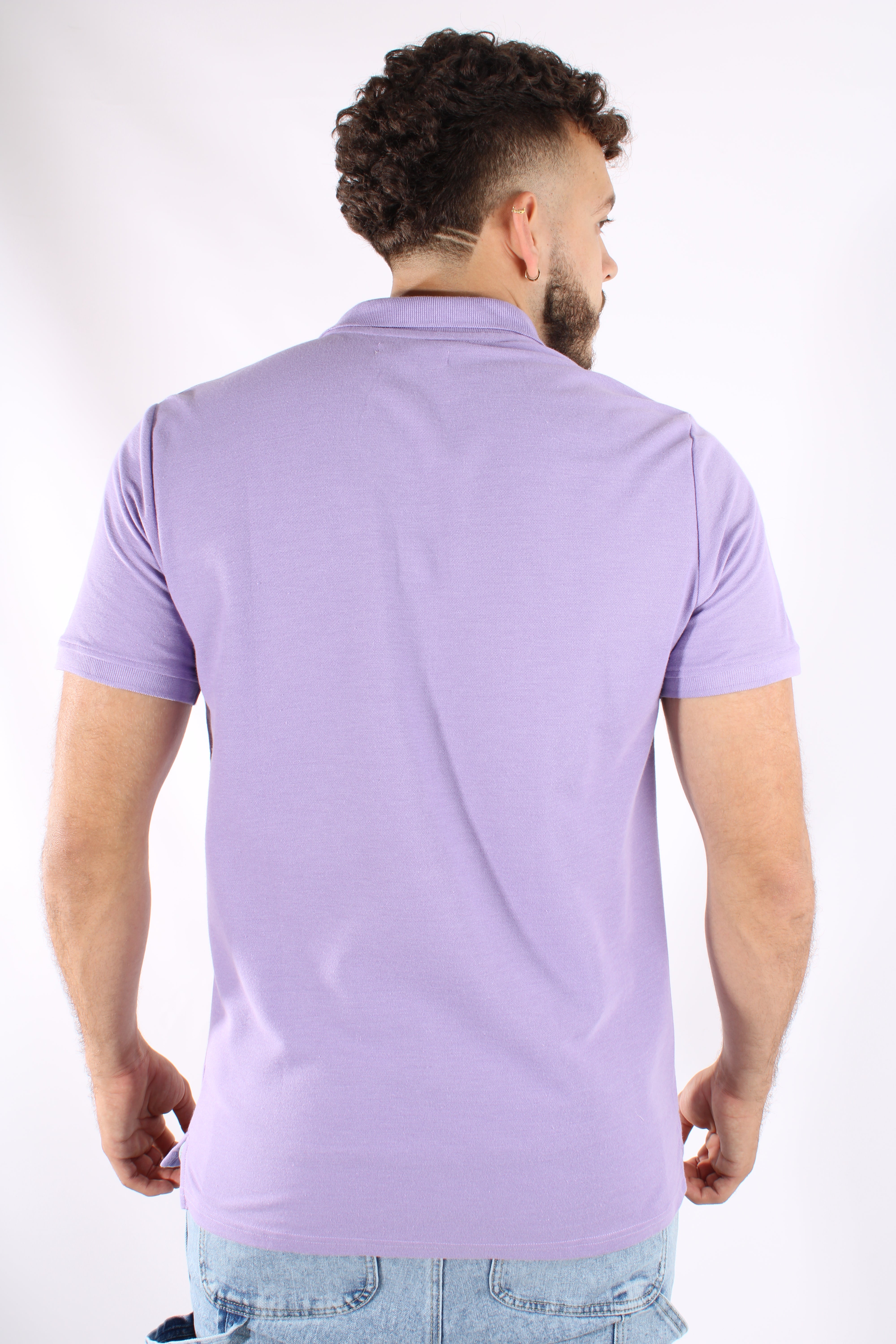 Polo Morada Para Hombre Aeropostale Guys Ss Solid Polo 7908
