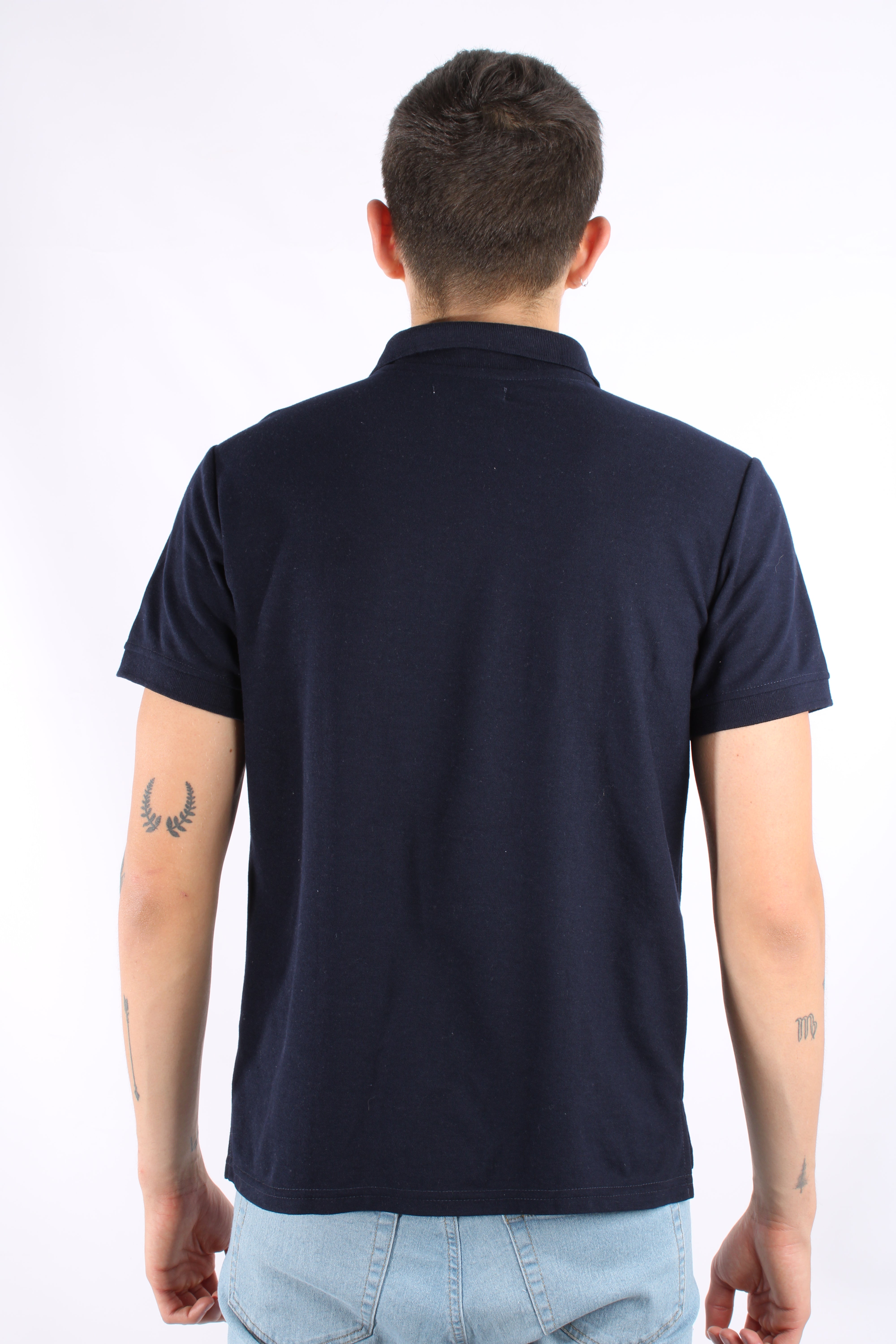 Polo Azul Oscura Para Hombre Aeropostale Guys Ss Solid Polo Cadet Navy 7907