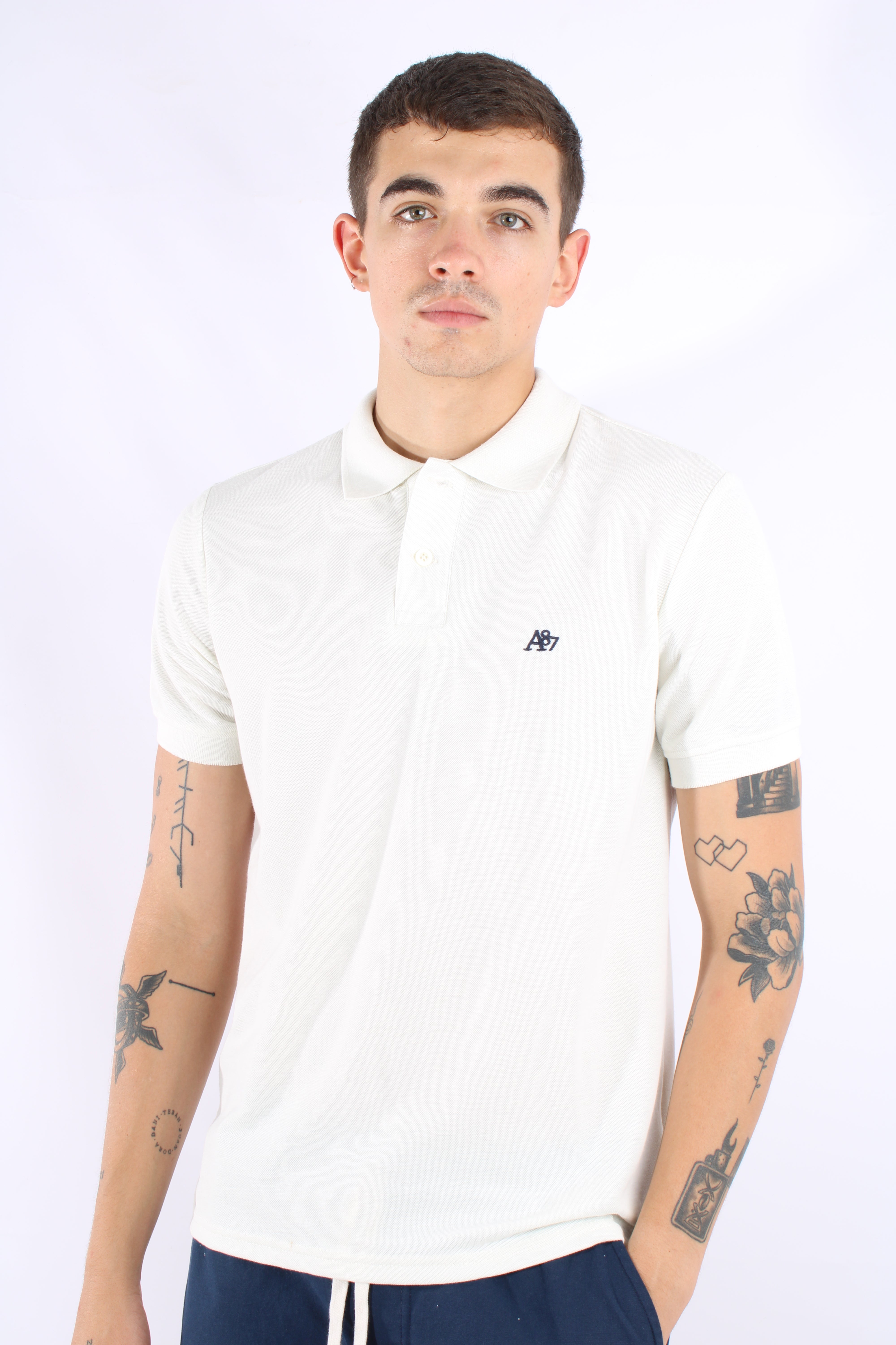 Polo Para Hombre Aeropostale Guys Ss Solid Polo Tofu 7907