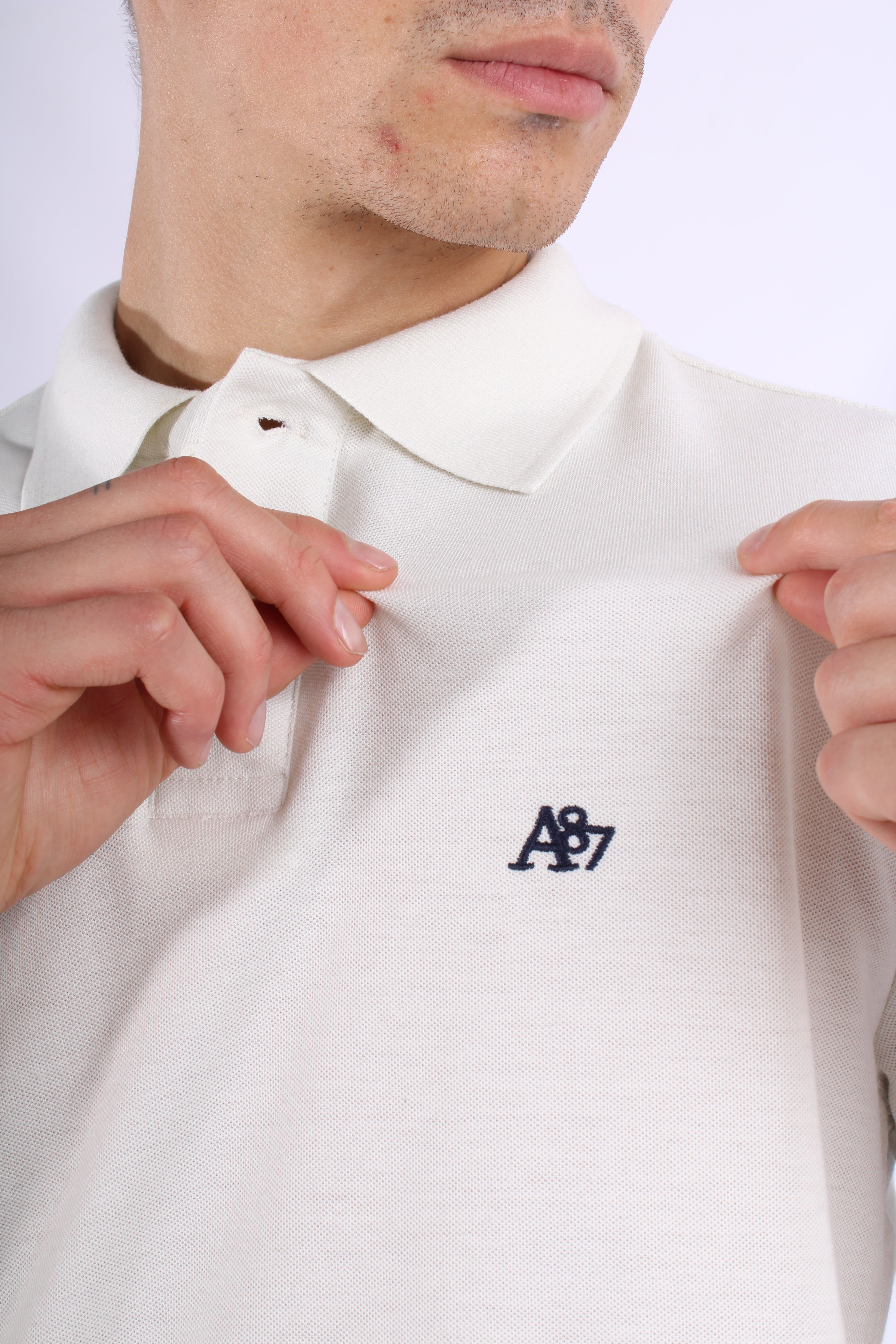 Polo Para Hombre Aeropostale Guys Ss Solid Polo Tofu 7907