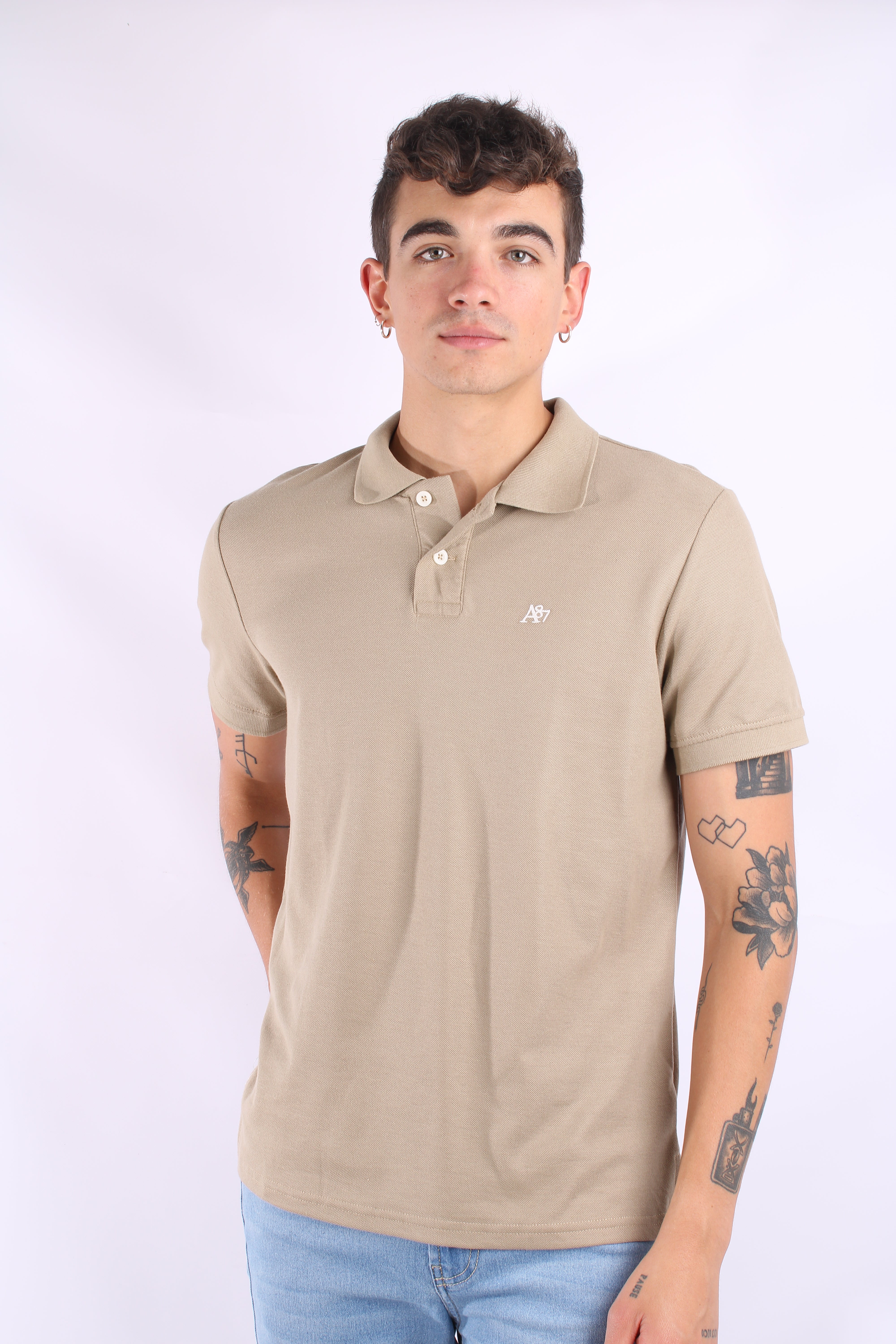 Polo Café Claro Para Hombre Aeropostale Guys Ss Solid Polo Camel 7907
