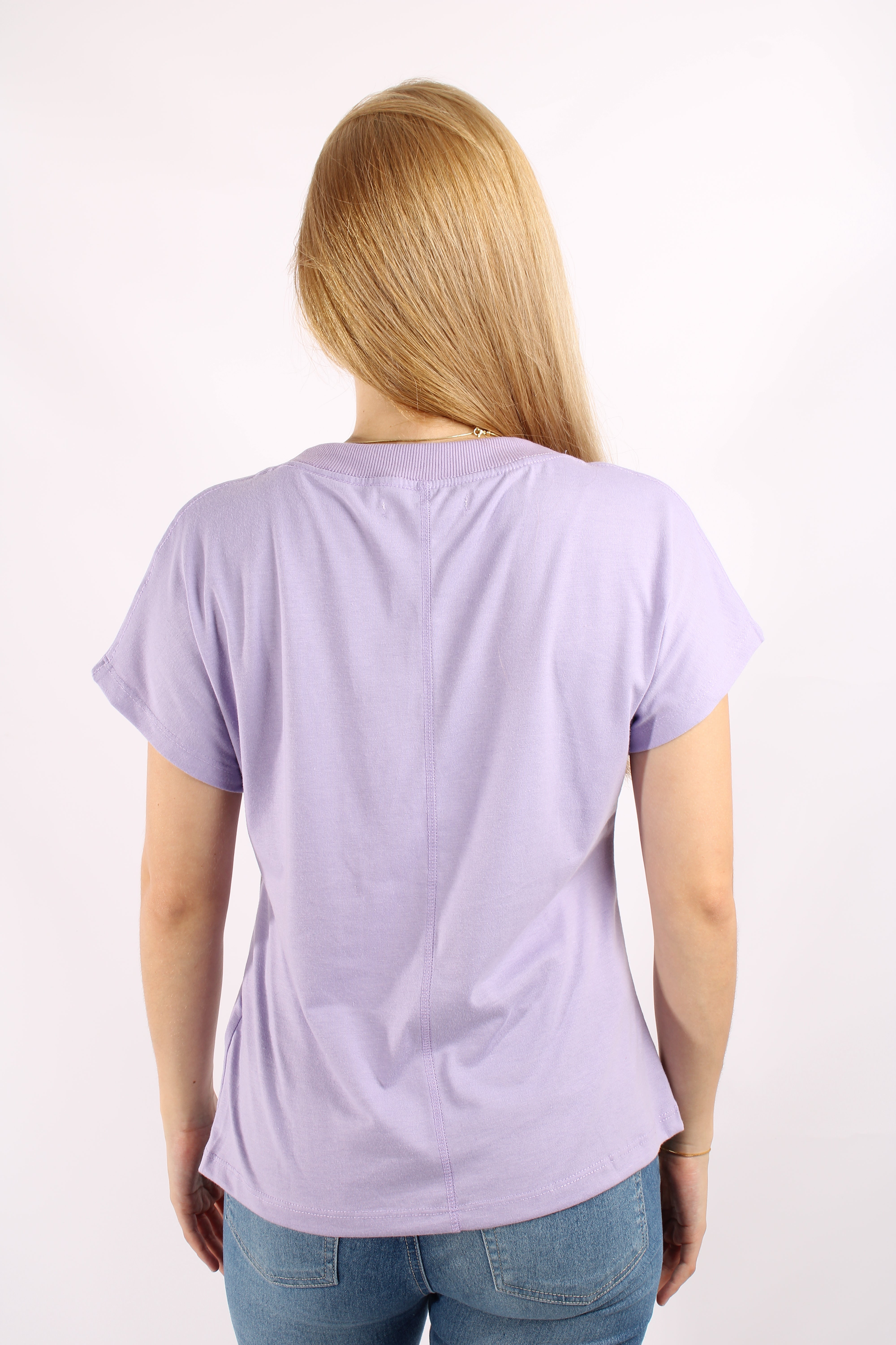 Camiseta Básica Morada Para Mujer Aeropostale Girls Solid Ss Lavender Escape Neon 6506