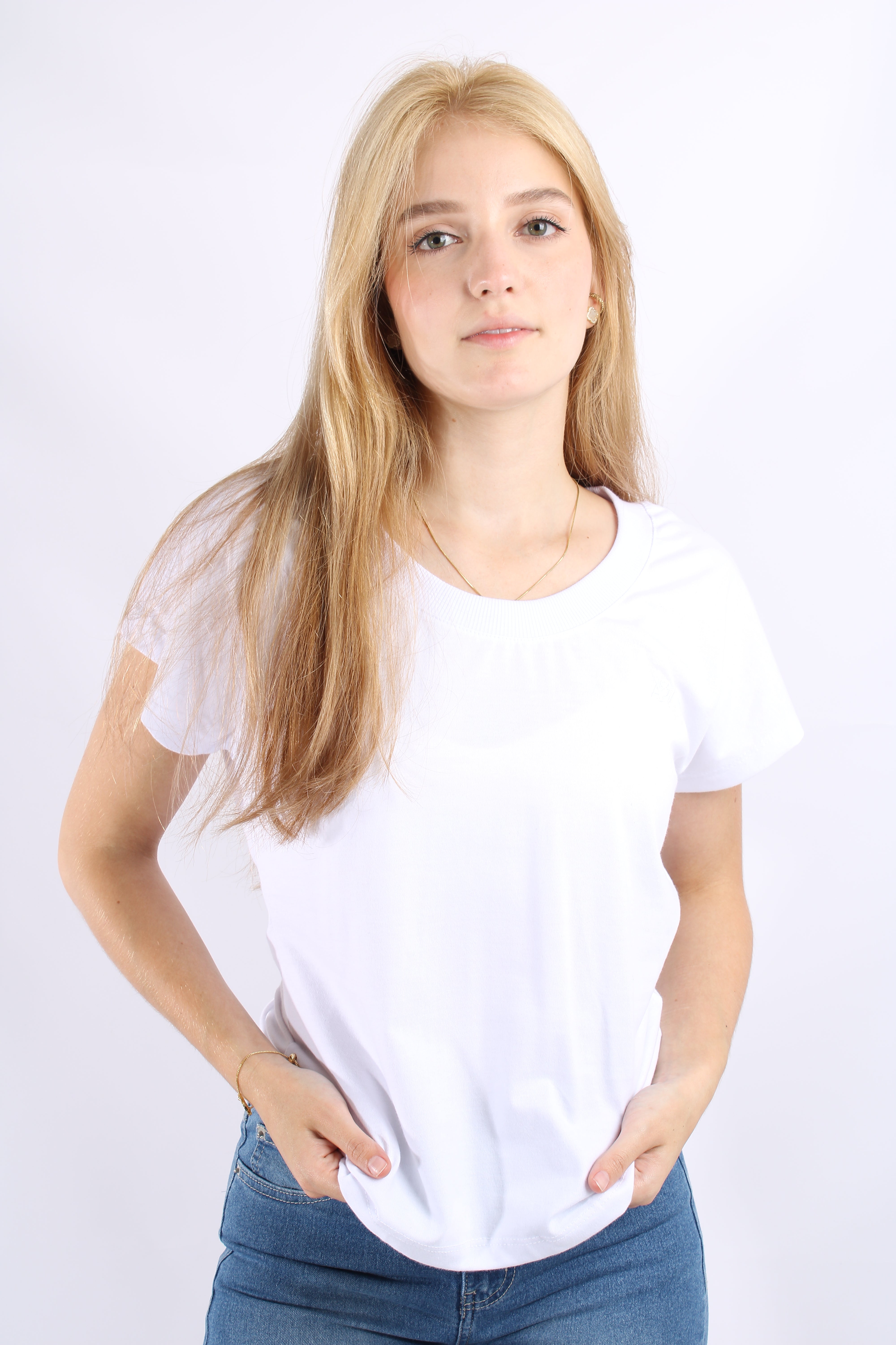 Camiseta Básica Blanca Para Mujer Aeropostale Girls Solid Ss Bleach 6506