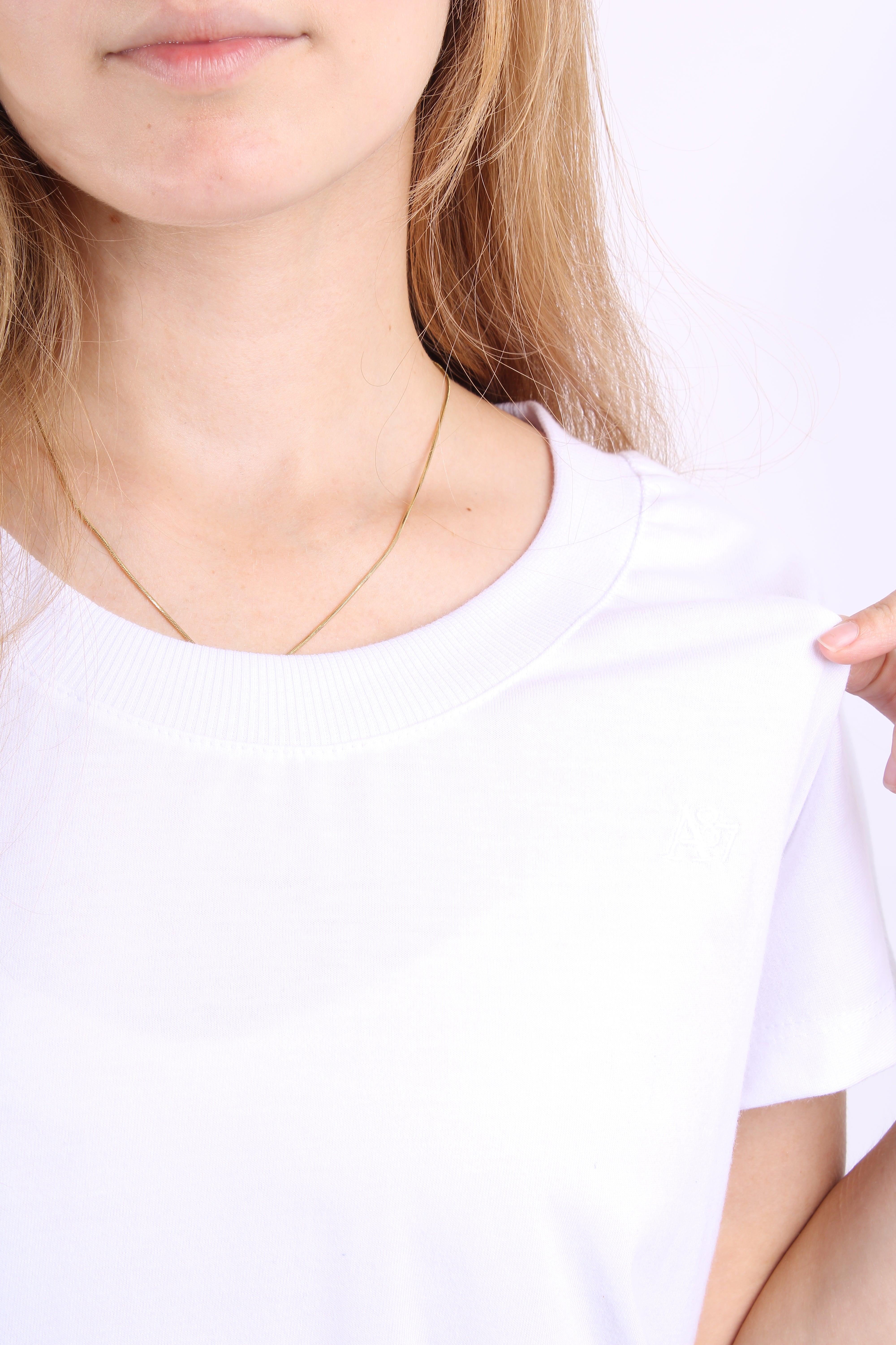 Camiseta Básica Blanca Para Mujer Aeropostale Girls Solid Ss Bleach 6506