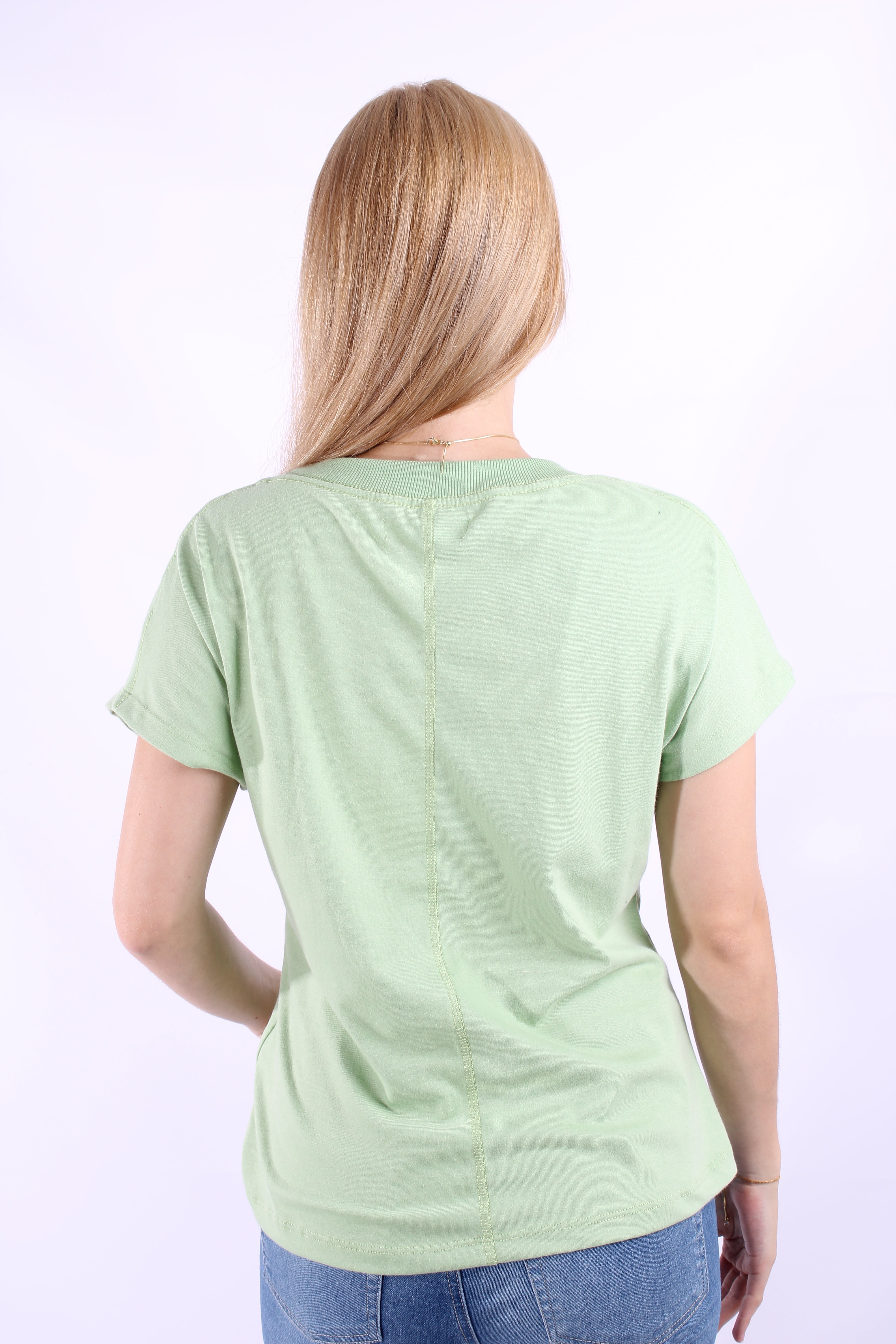 Camiseta Básica Verde Para Mujer Aeropostale Girls Solid Ss Lily Pad 6506