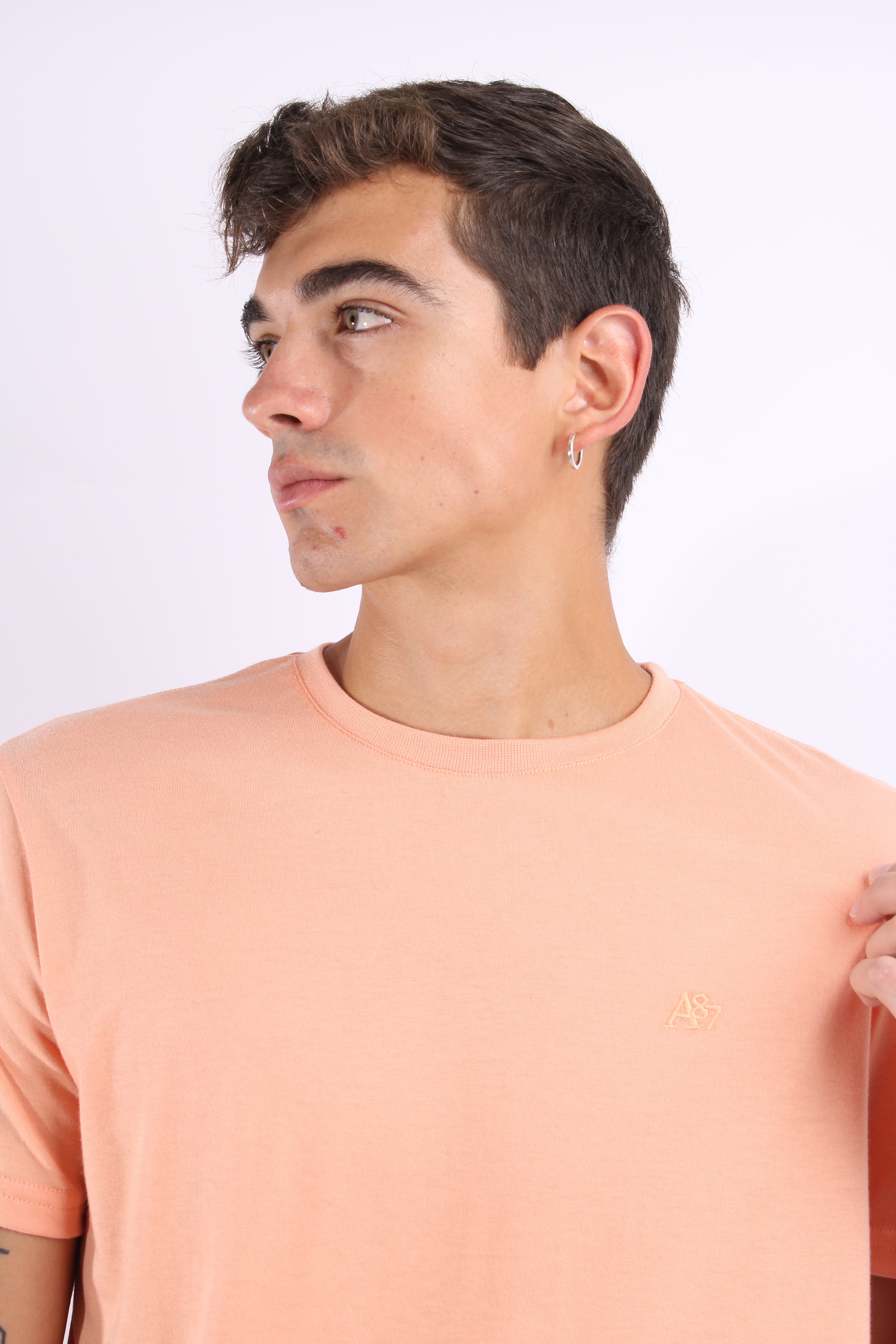 Camiseta Básica Naranja Para Hombre Aeropostale Guys Ss Tees Coral Ridge 4240