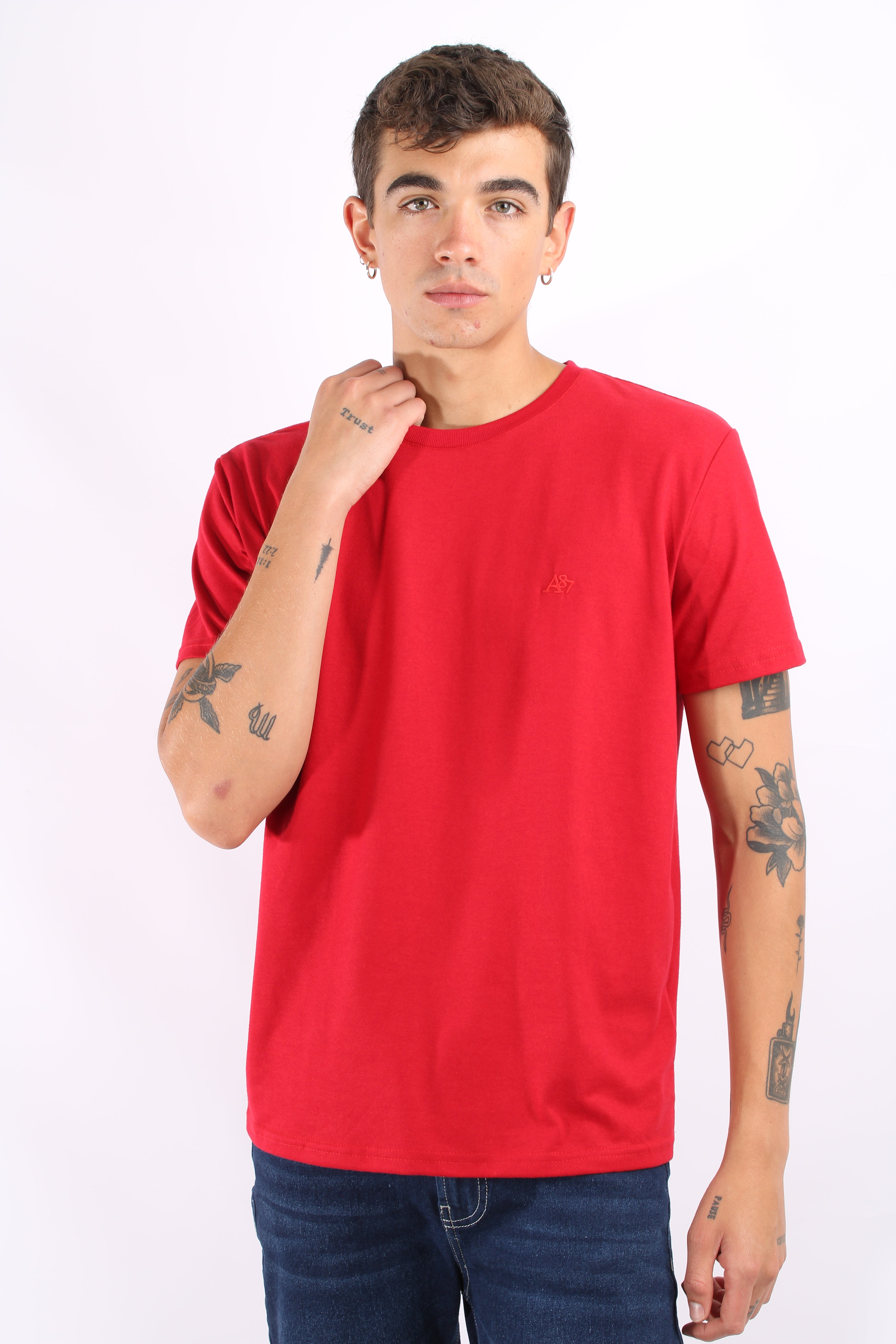 Camiseta Básica Roja Para Hombre Aeropostale Guys Ss Tees True Red 4240