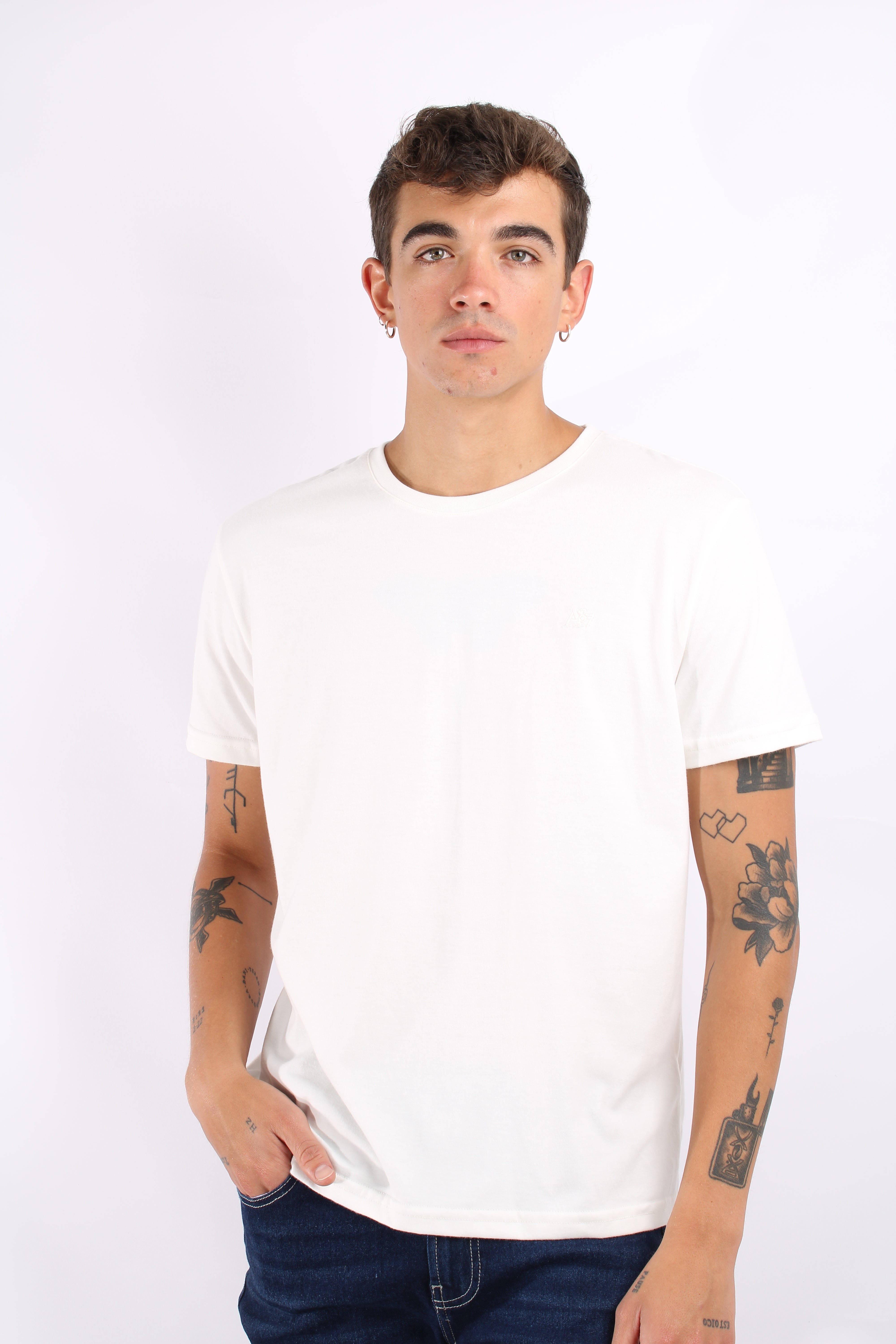 Camiseta Básica Beige Para Hombre Aeropostale Guys Ss Tees Birch 4240