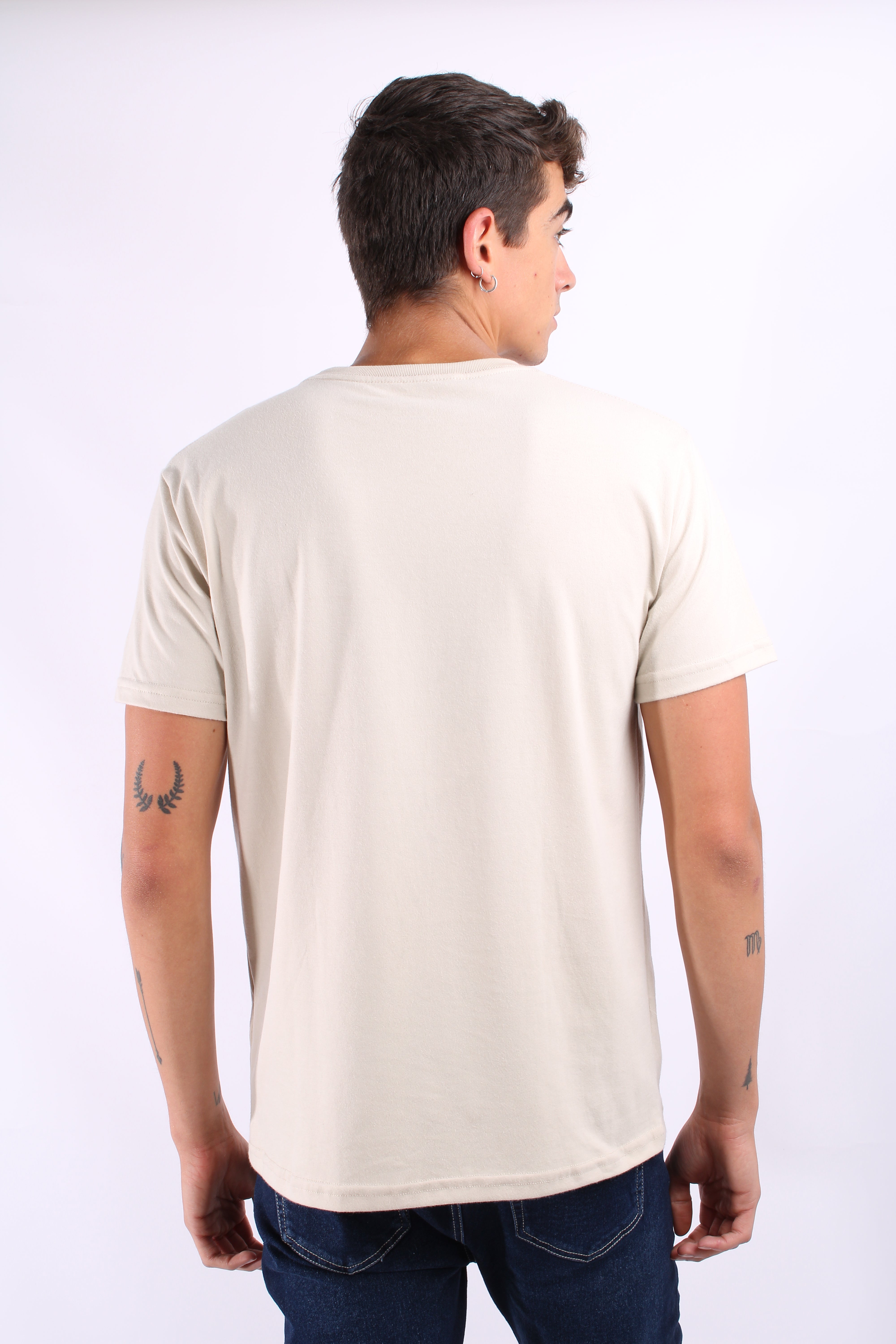 Camiseta Basica Beige Para Hombre Aeropostale Guys Ss Tees Egret 4240