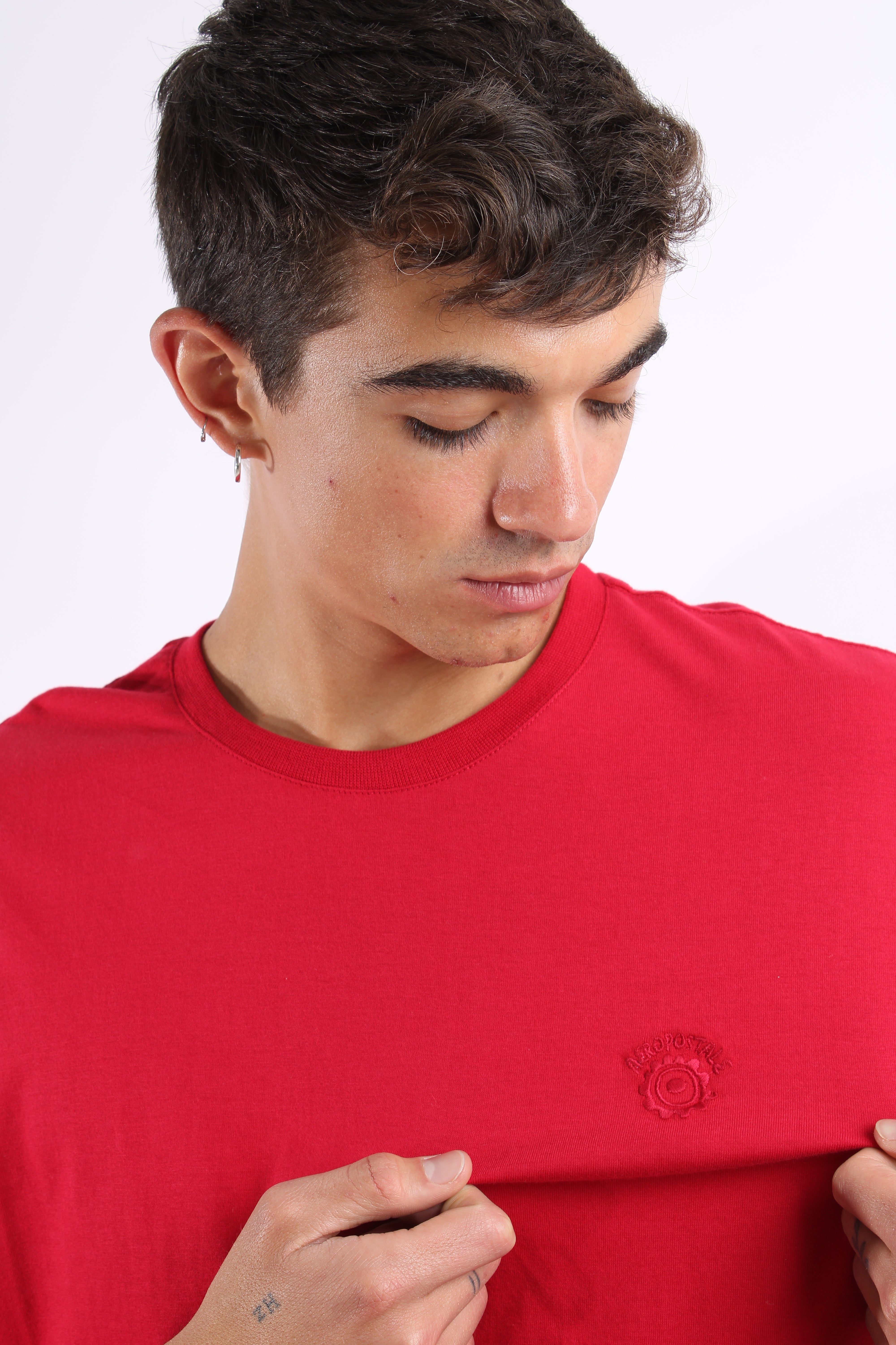 Camiseta Roja Para Hombre Aeropostale Bc Ss Knits Salmon Rose 9853