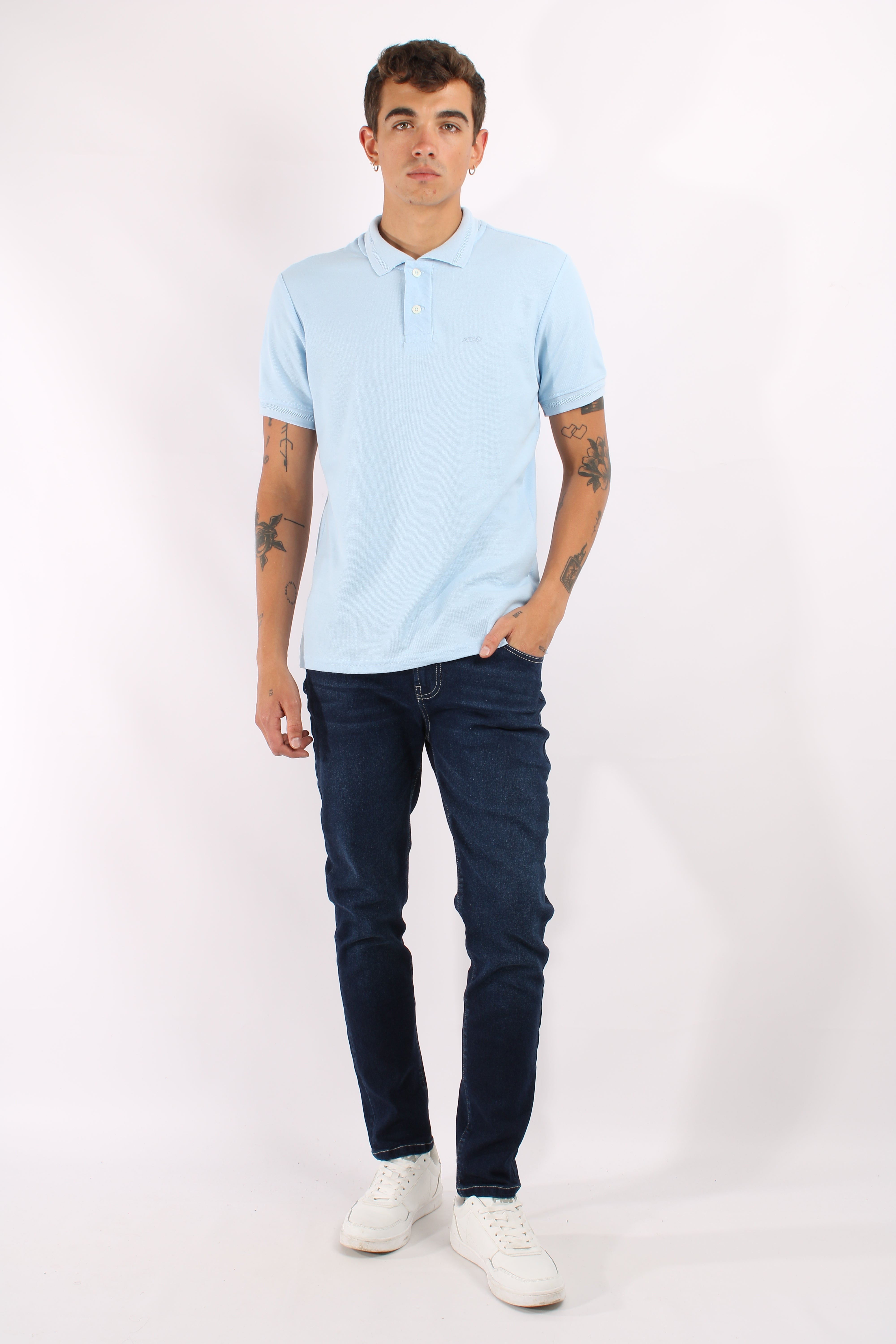 Polo Azul Claro Para Hombre Guys Ss Novelty Polo Kentucky Blue 9849