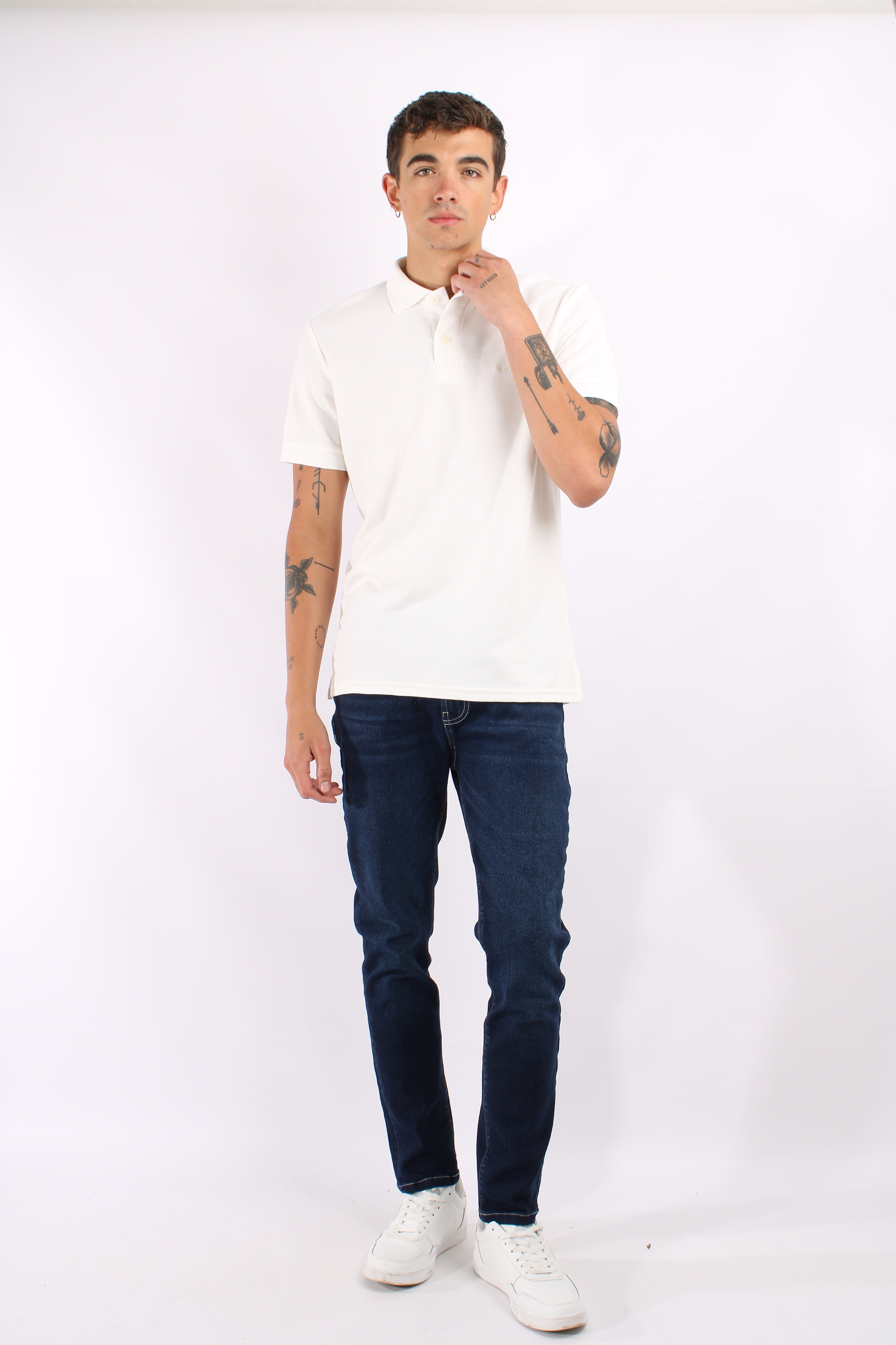 Polo Beige Para Hombre Guys Ss Novelty Polo Cream 9849