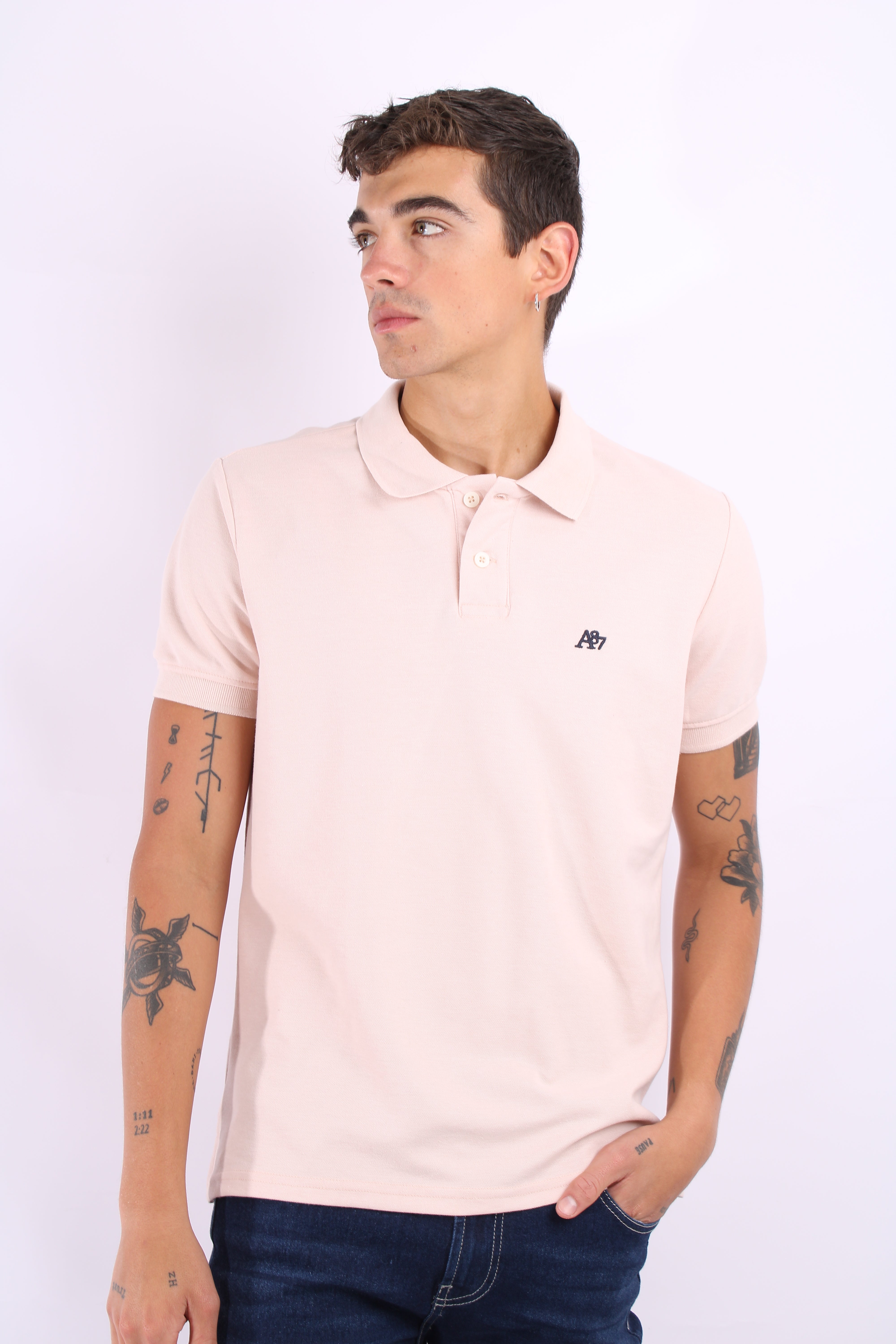 Polo Rosada Para Hombre Aeropostale Guys Ss Solid Polo Primrose Pink 7907