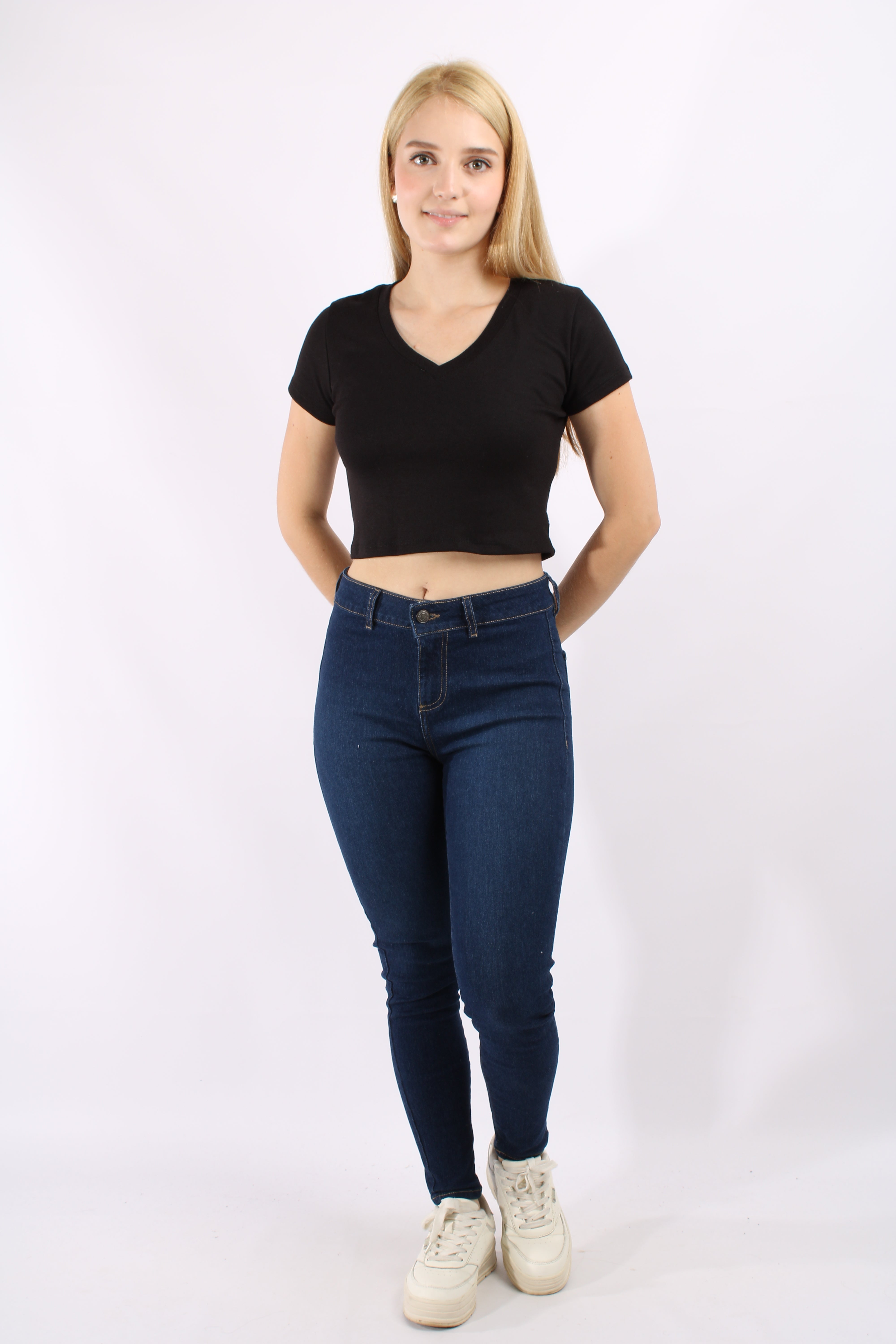 Top Negro Para Mujer Aero Girls Fashion Ss Dark Black 4502