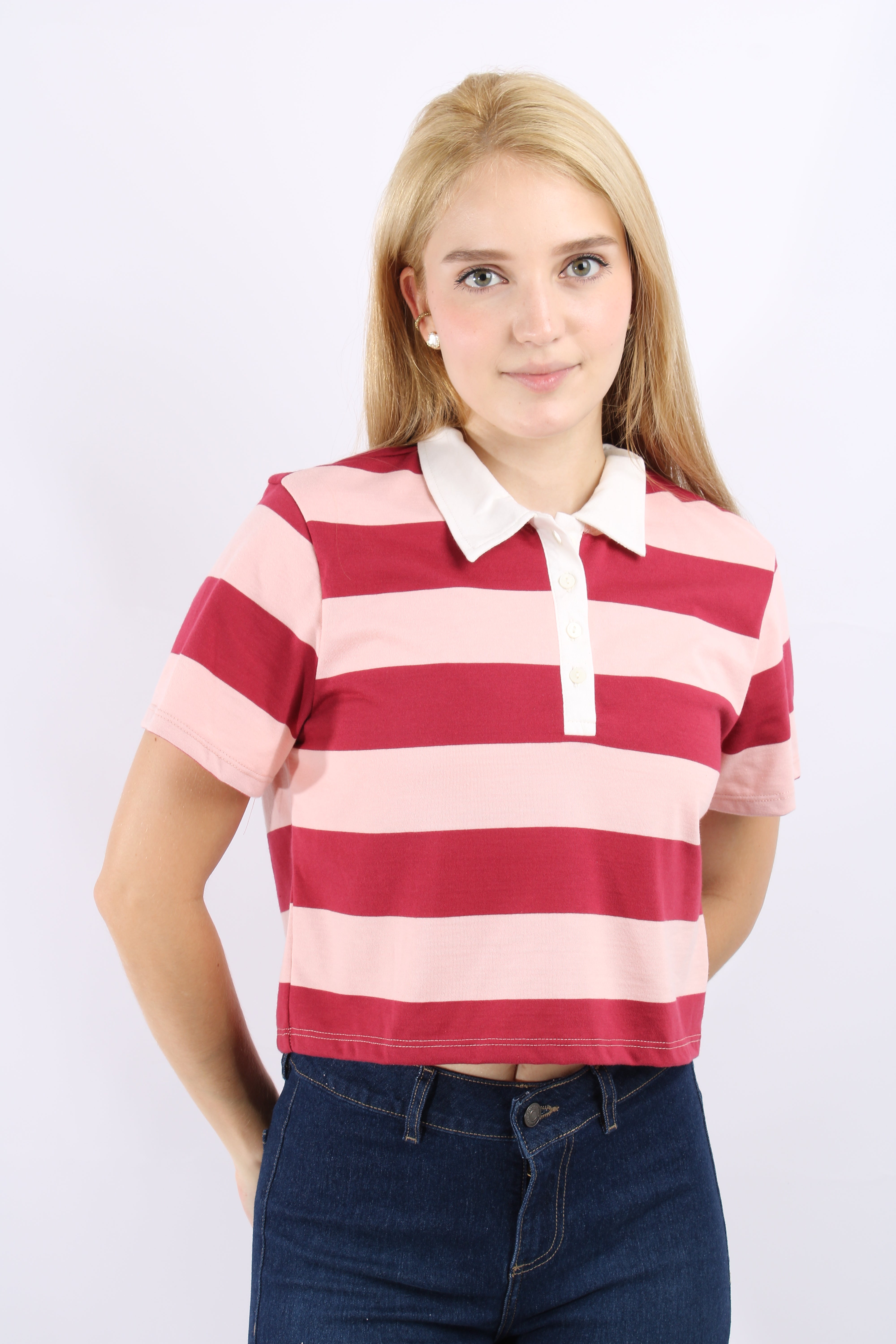 Polo Rosada Para Mujer Aero Graphic Polo Primrose Pink 4523
