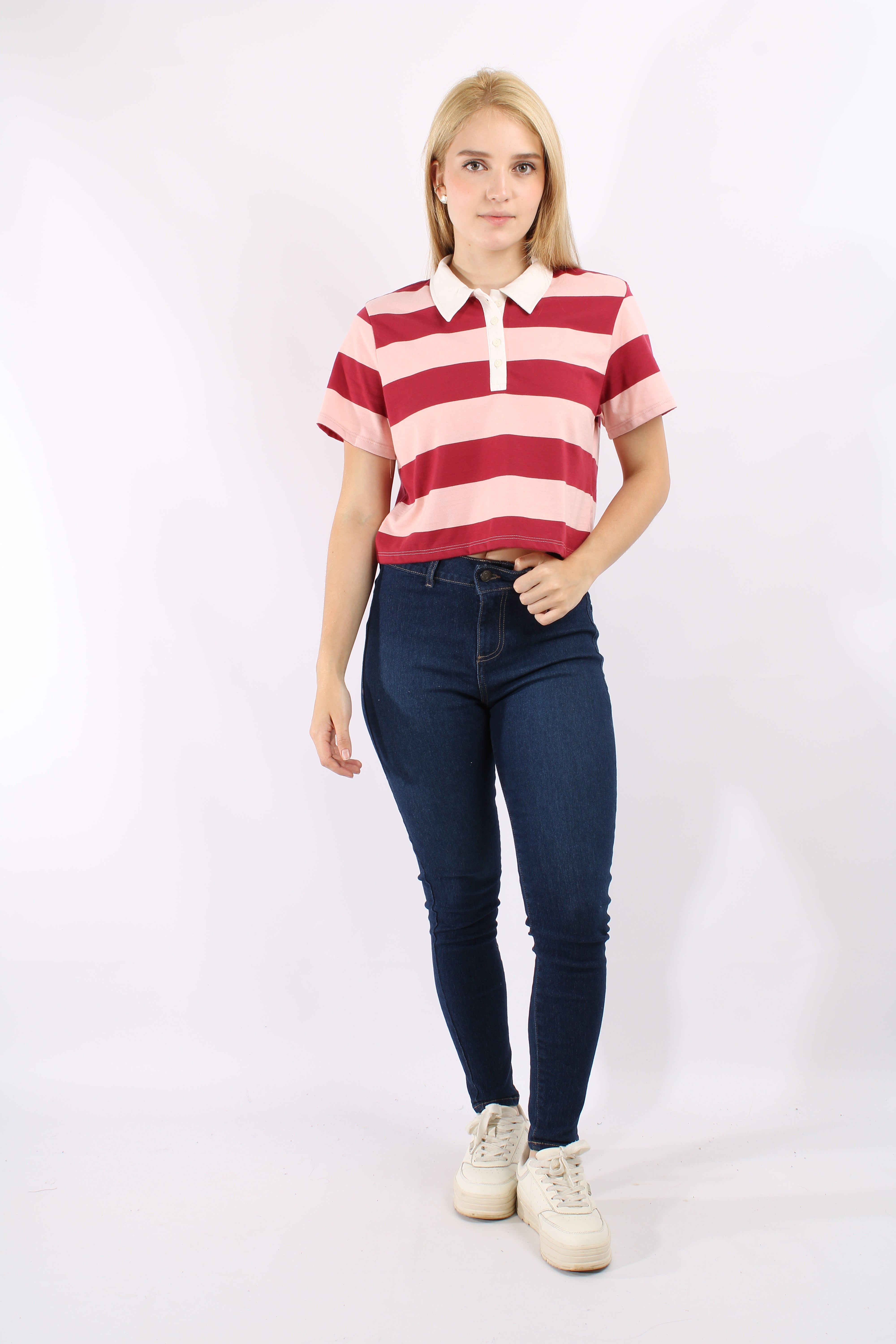 Polo Rosada Para Mujer Aero Graphic Polo Primrose Pink 4523