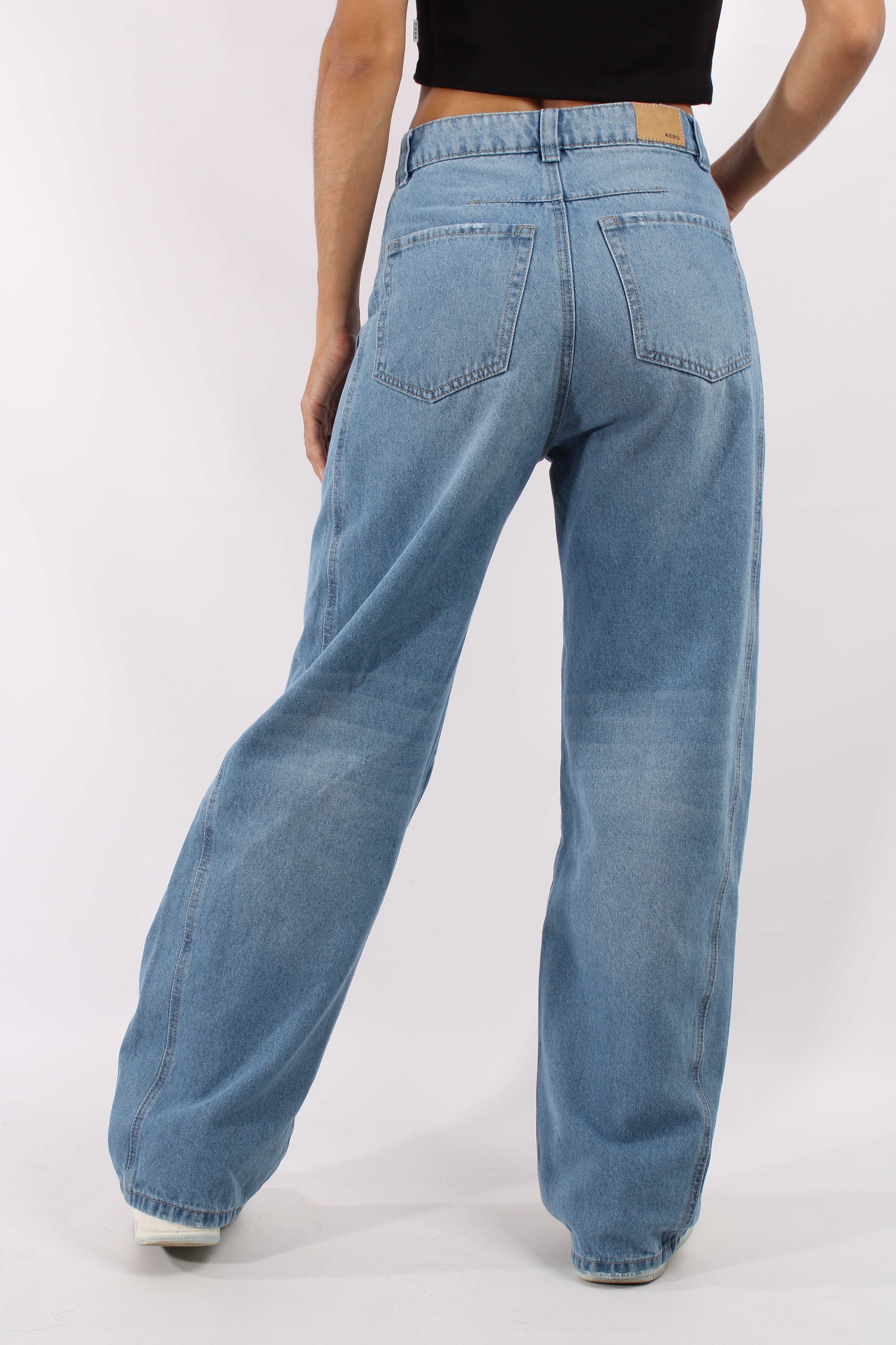 Jean Para Mujer Aero Girls Denim Fashion Balloon Light Wash 3197