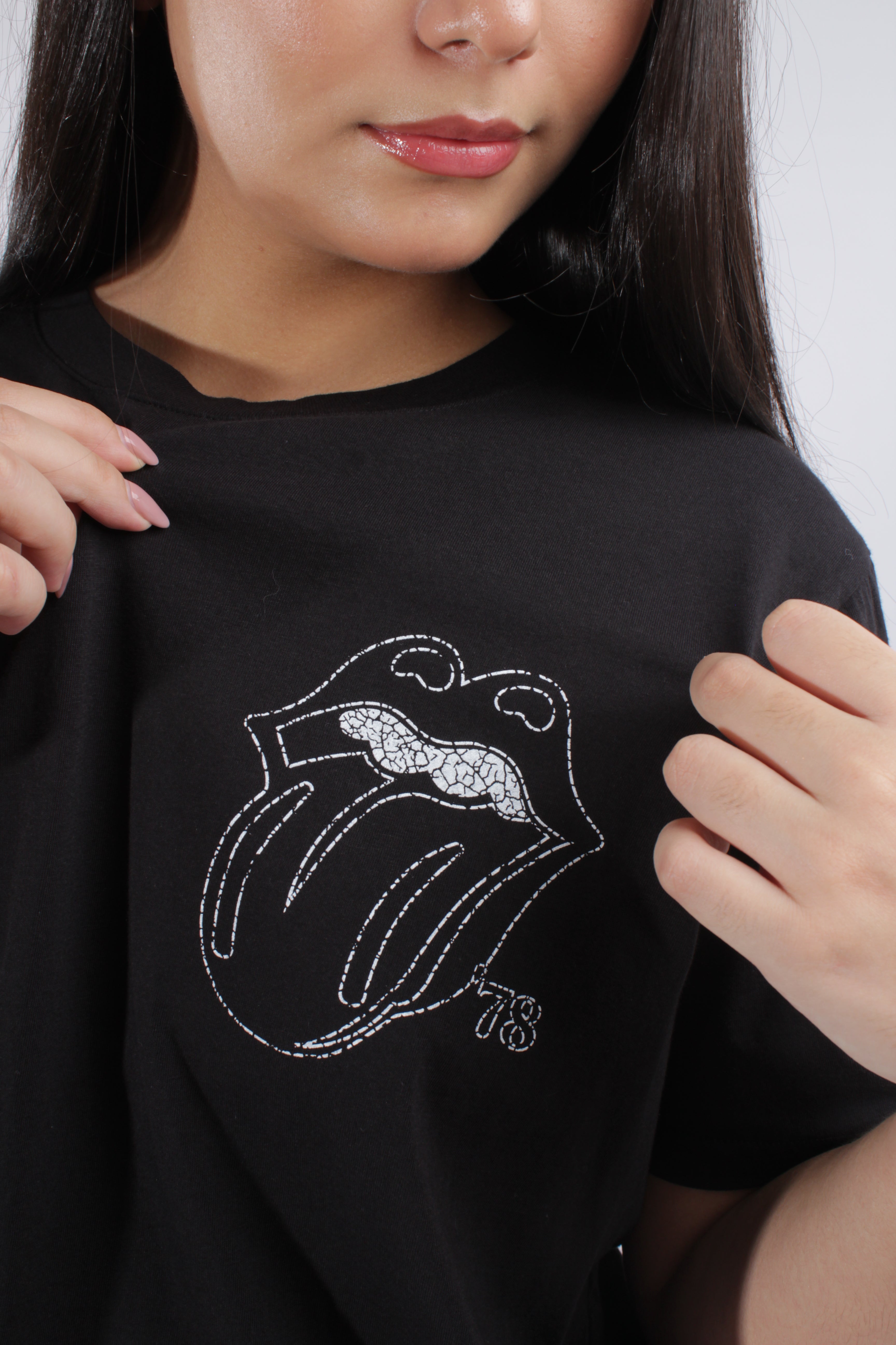 Camiseta Unisex Oversize Rolling Stones Aero Guys Fashion Graphics Dark Gray Heather Rs007