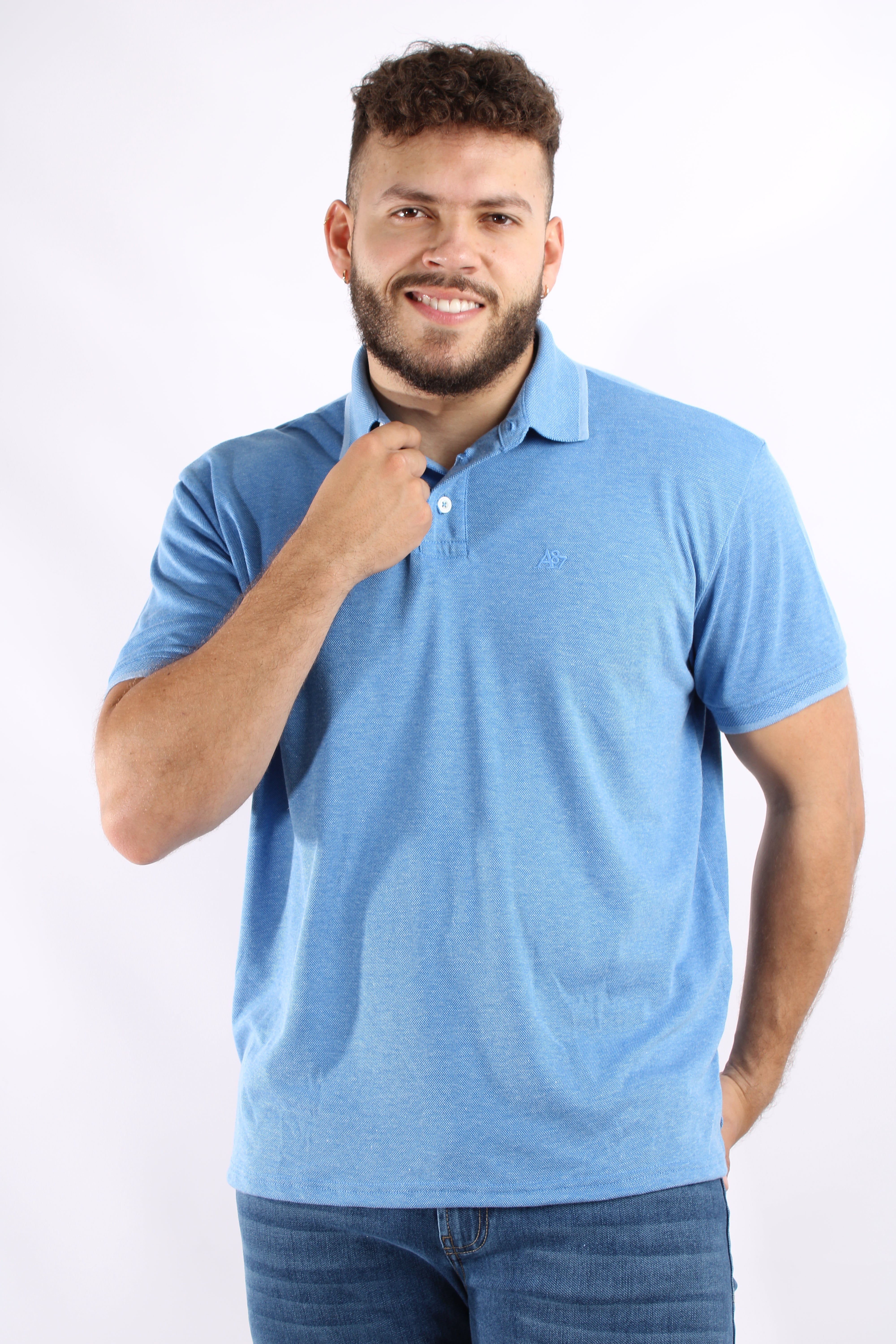 Polo Azul Para Hombre Aeropostale Guys Ss Novelty Polo French Blue 3984
