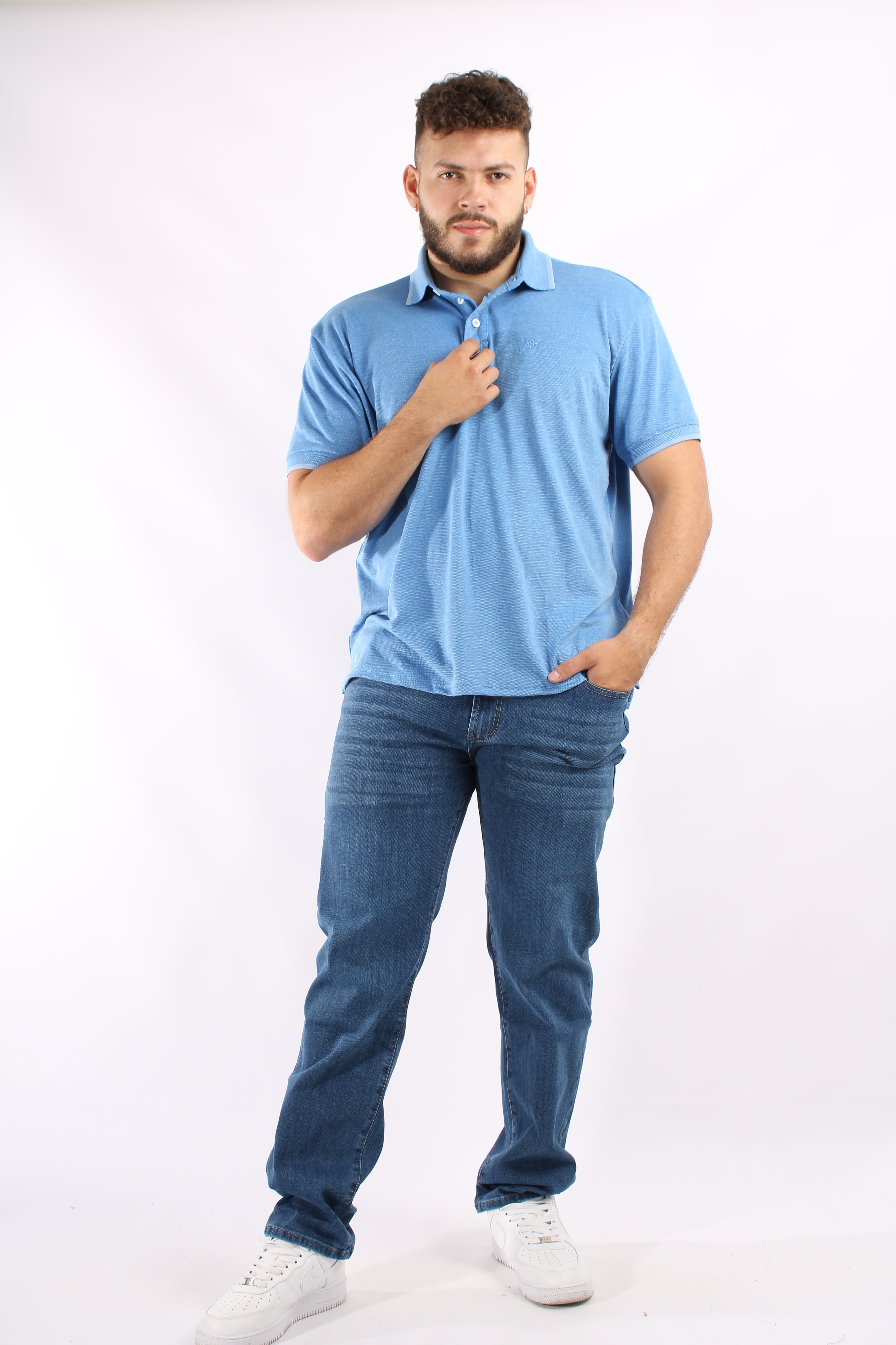 Polo Azul Para Hombre Aeropostale Guys Ss Novelty Polo French Blue 3984