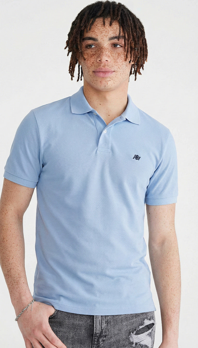Polo Para Hombre Aero Guys Ss Solid Polo Kentucky Blue Dark Black New
