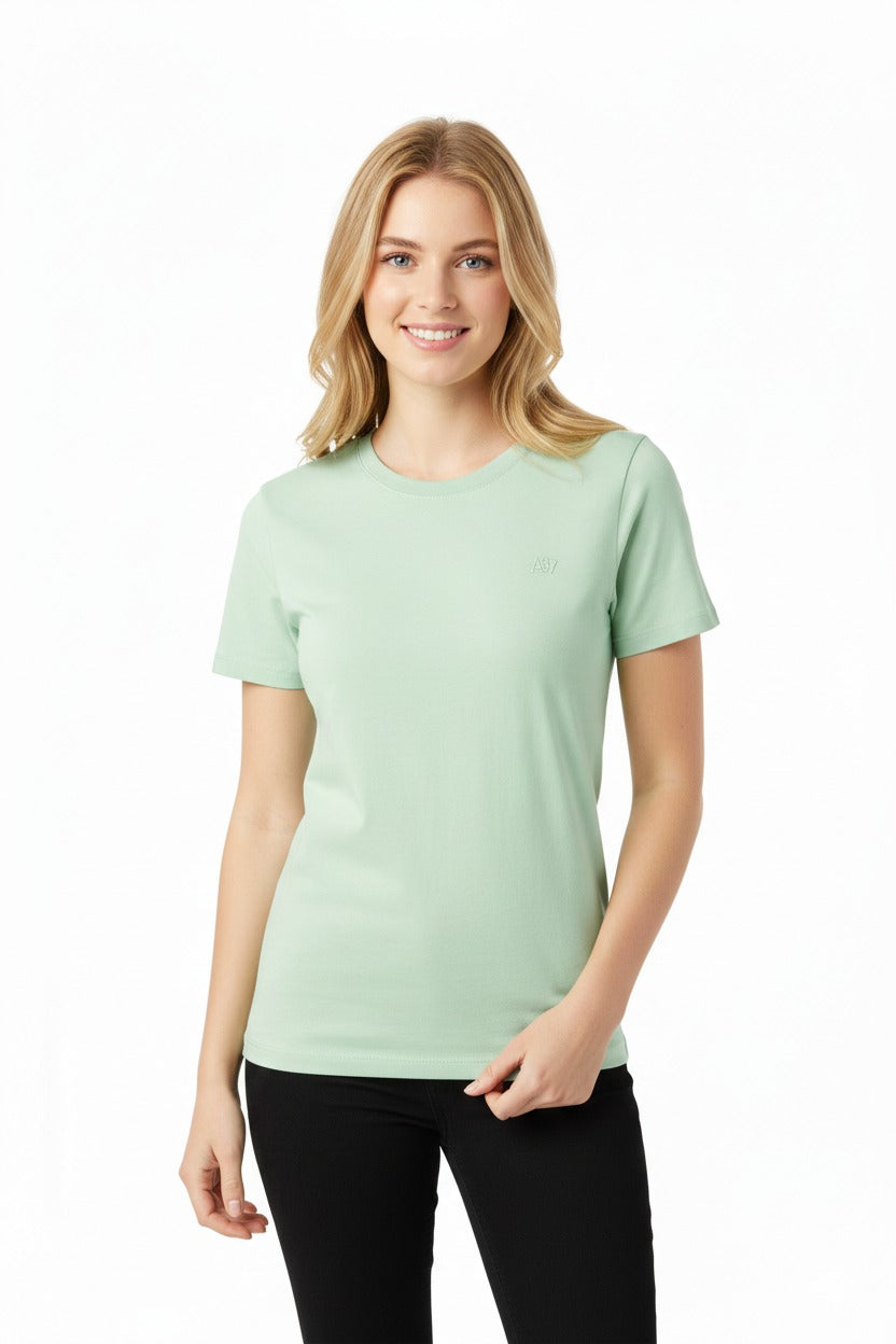 Camiseta Basica Green Turquoise Para Mujer ero Girls Solid Ss 4204